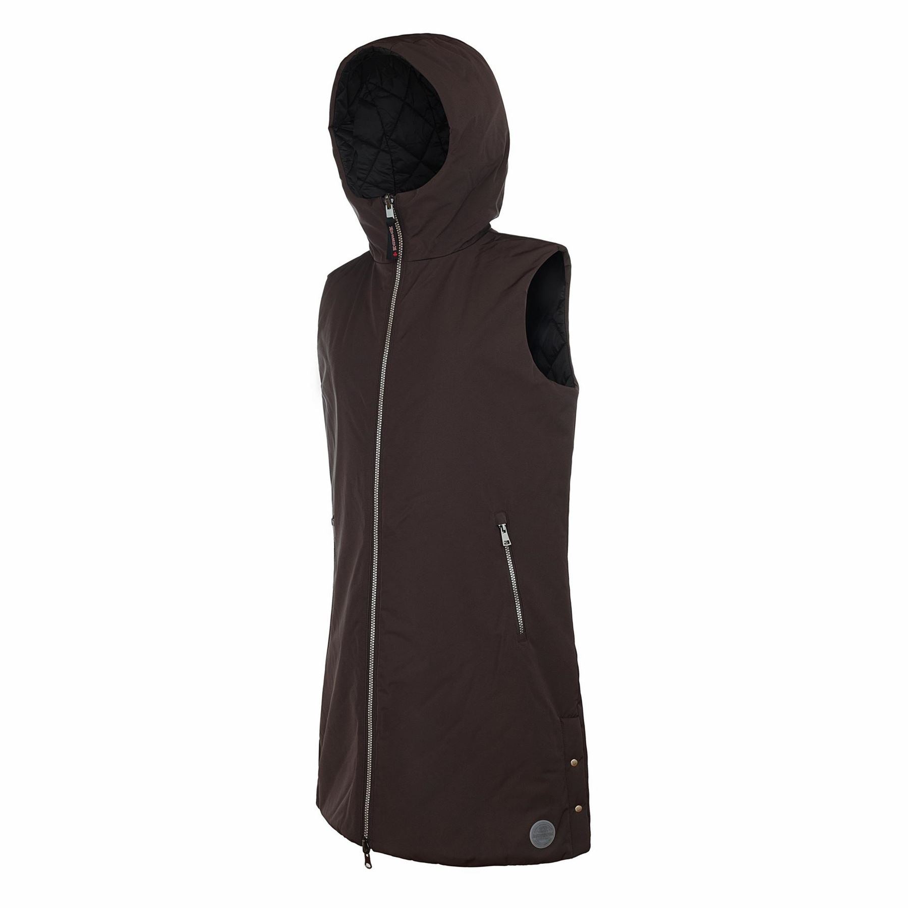 Museum L Hooded Solid Patterned Gilet