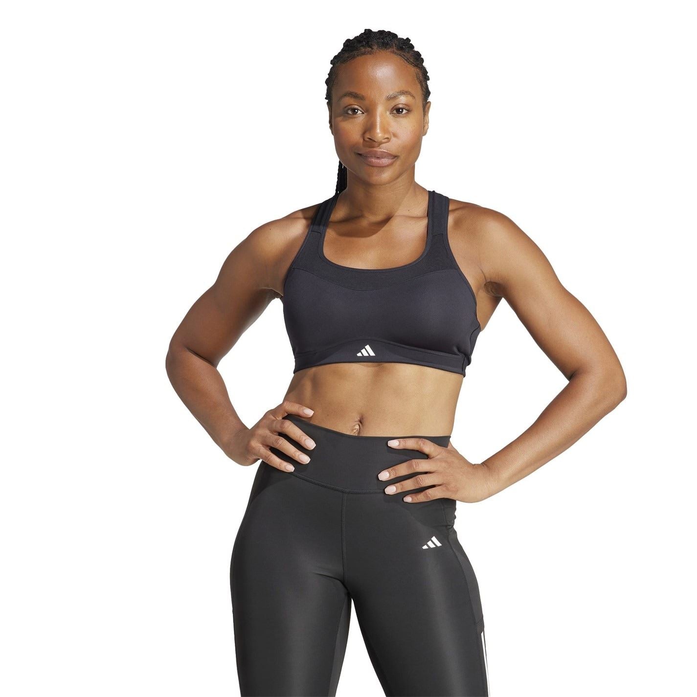 adidas Snug Fit Cropped Spaghetti Straps Sports Bra