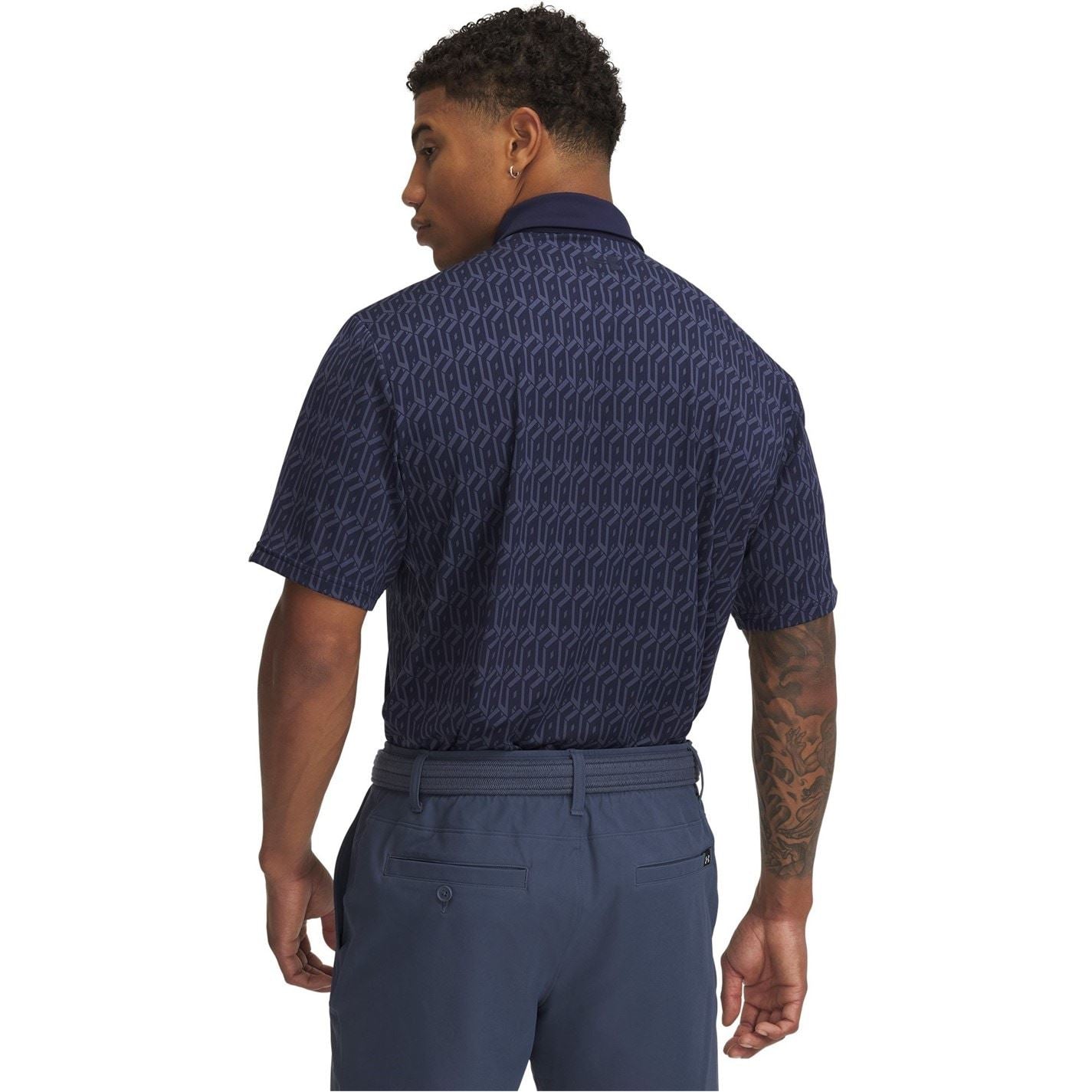 Under Armour Printed Collared Neck Short Sleeve Polo Shirt