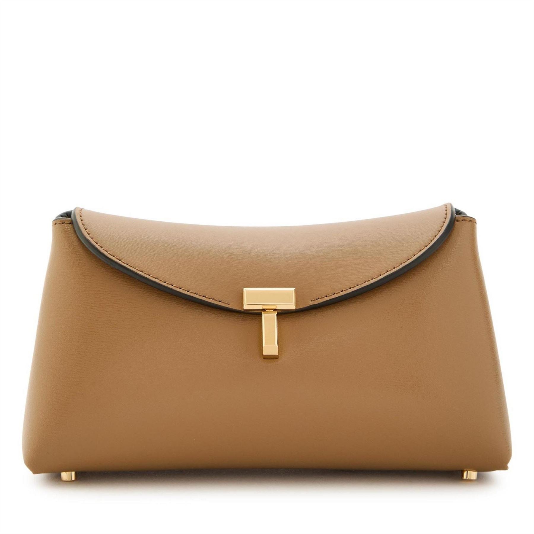 Toteme T Lock Leather Clutch