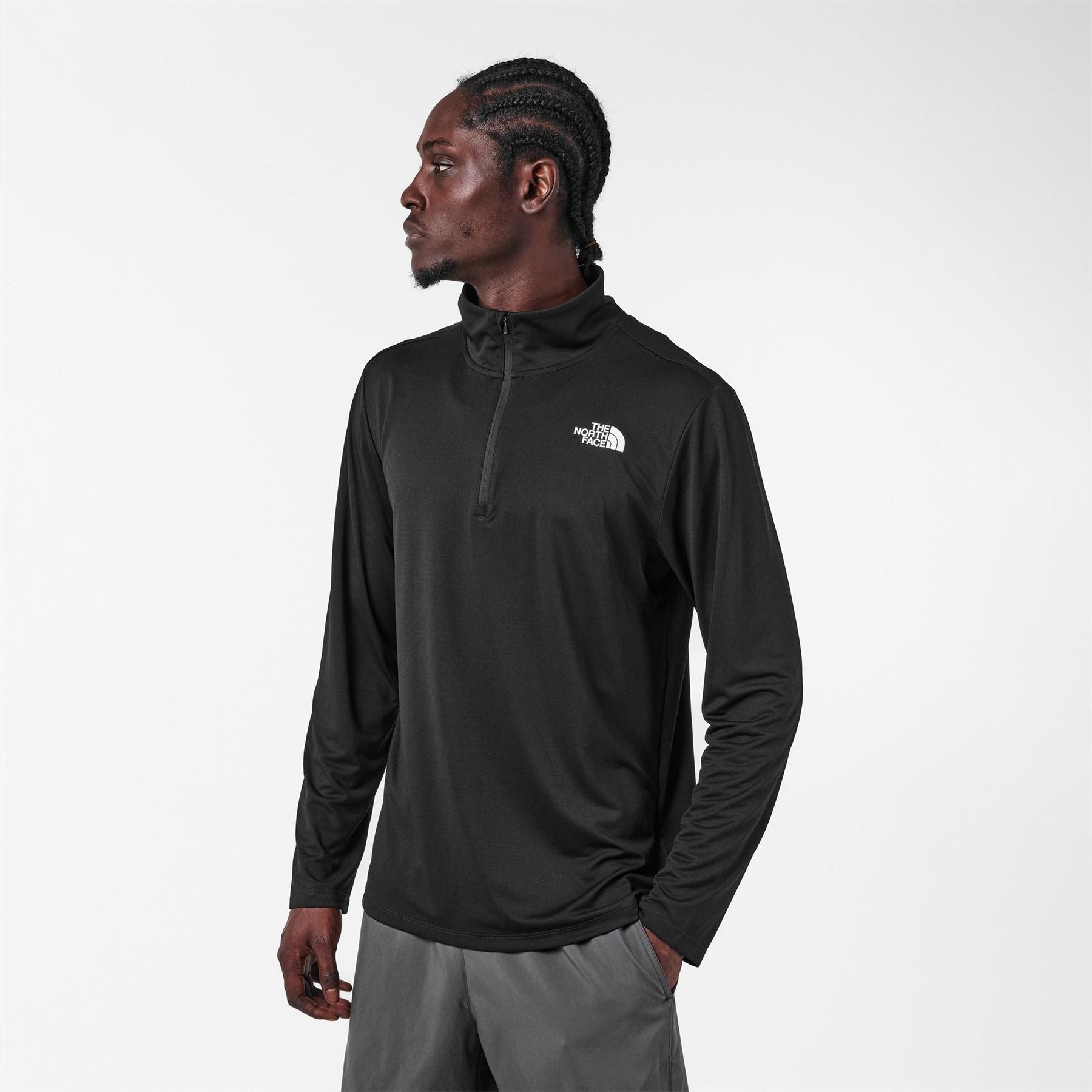 The North Face Mist Regular Fit Long Sleeve Zip Neck T-Shirt