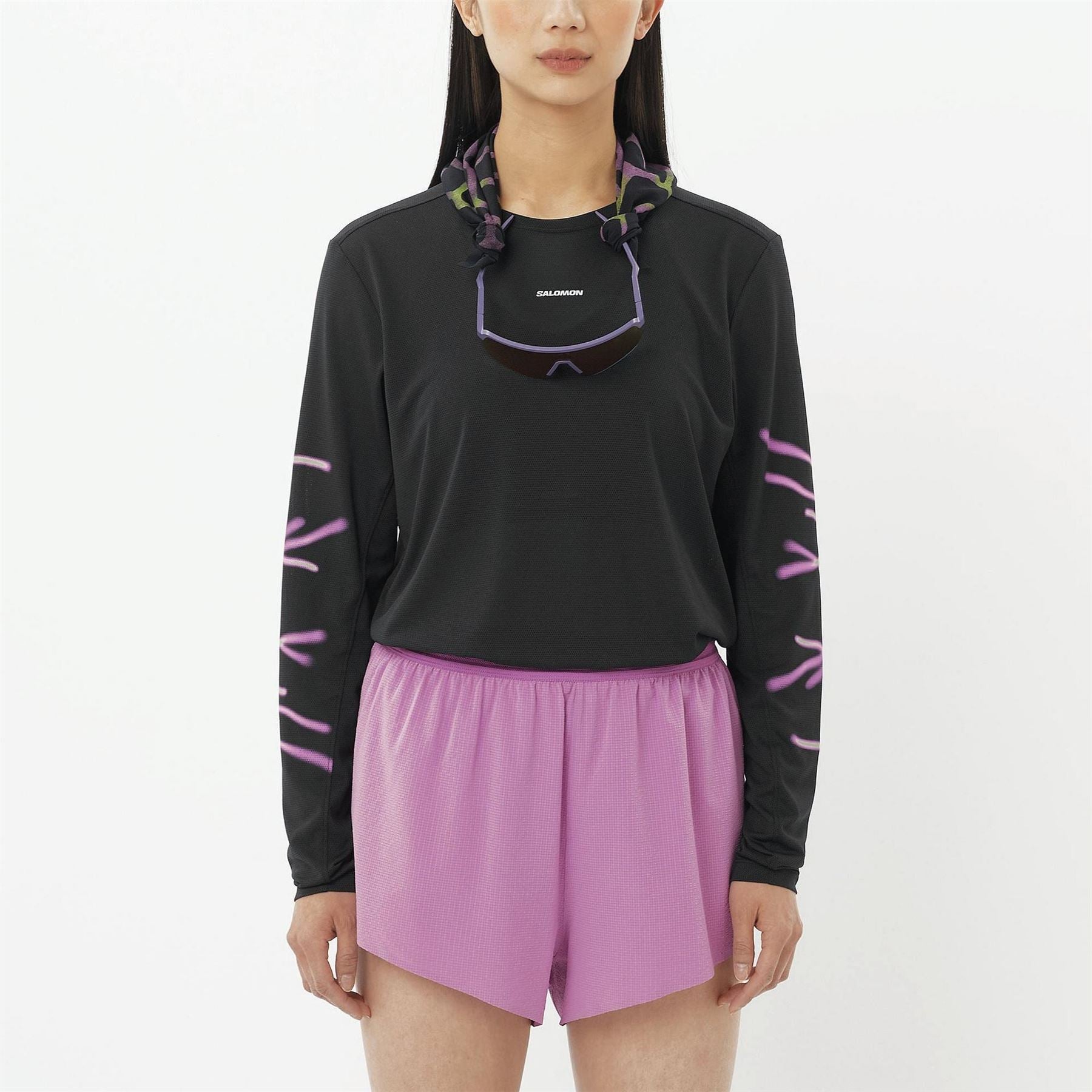 Salomon Womens Core Graphic Ls Running Tee