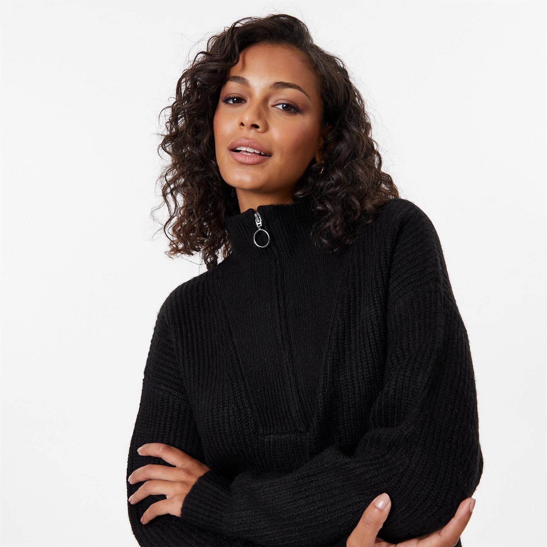 Jack Wills High Neck Zip Knitted Jumper