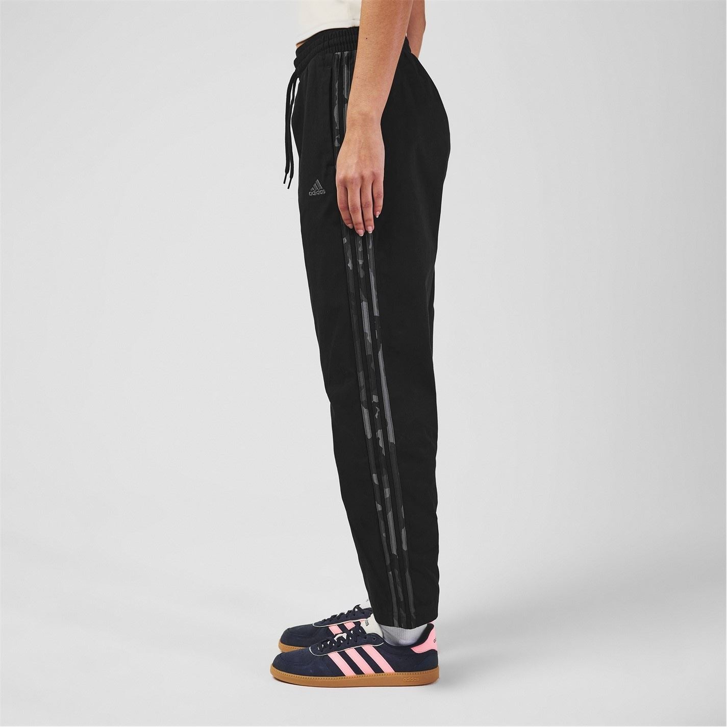 adidas Womens Essentials Camo Print 3 Stripes Twill Trousers