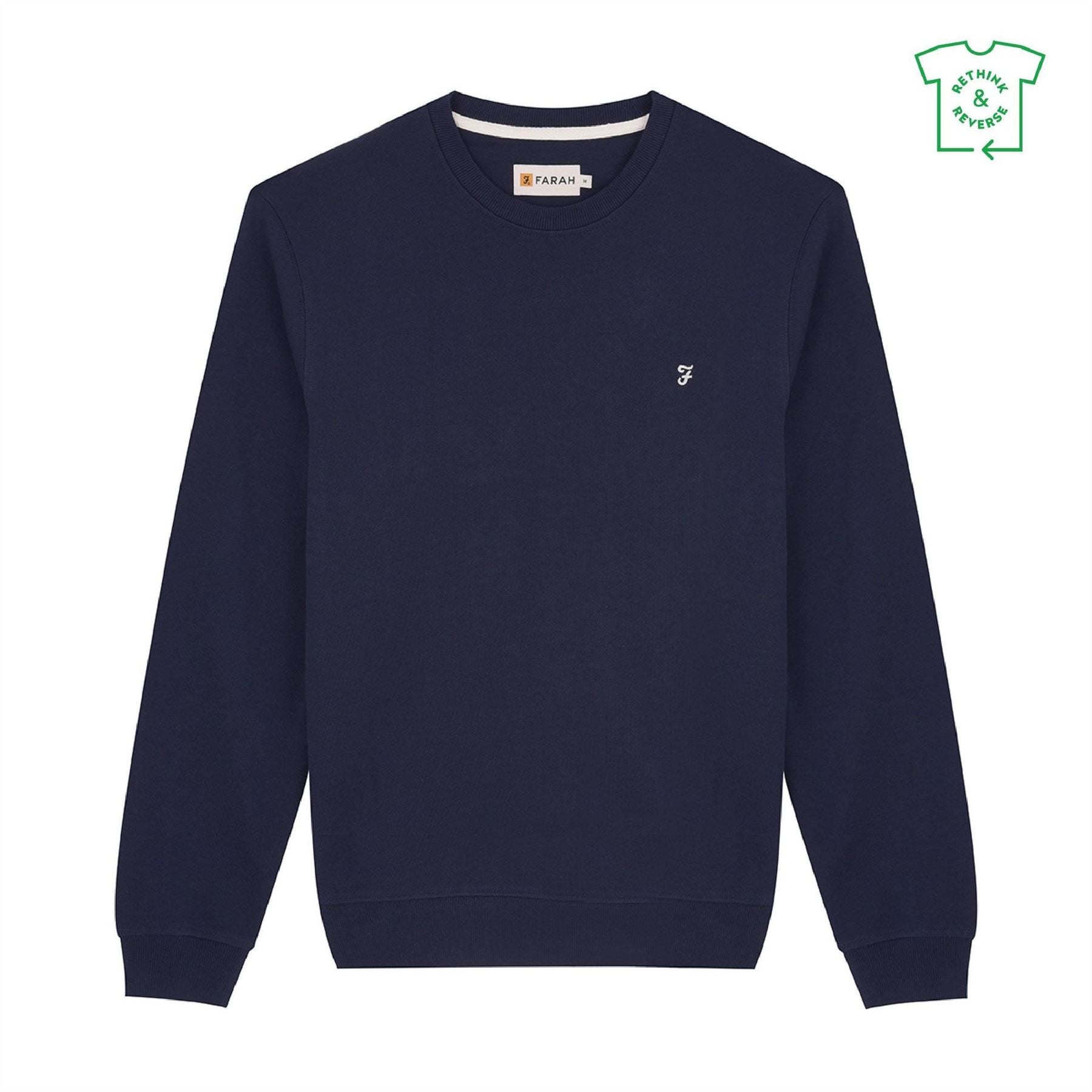 Farah Fulwood Crew Neck Regular Fit Long Sleeve Sweatshirt