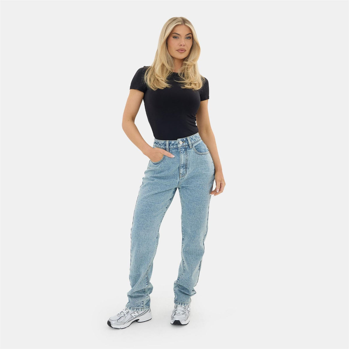 I Saw It First High Rise Straight Fit Five Pocket Jeans