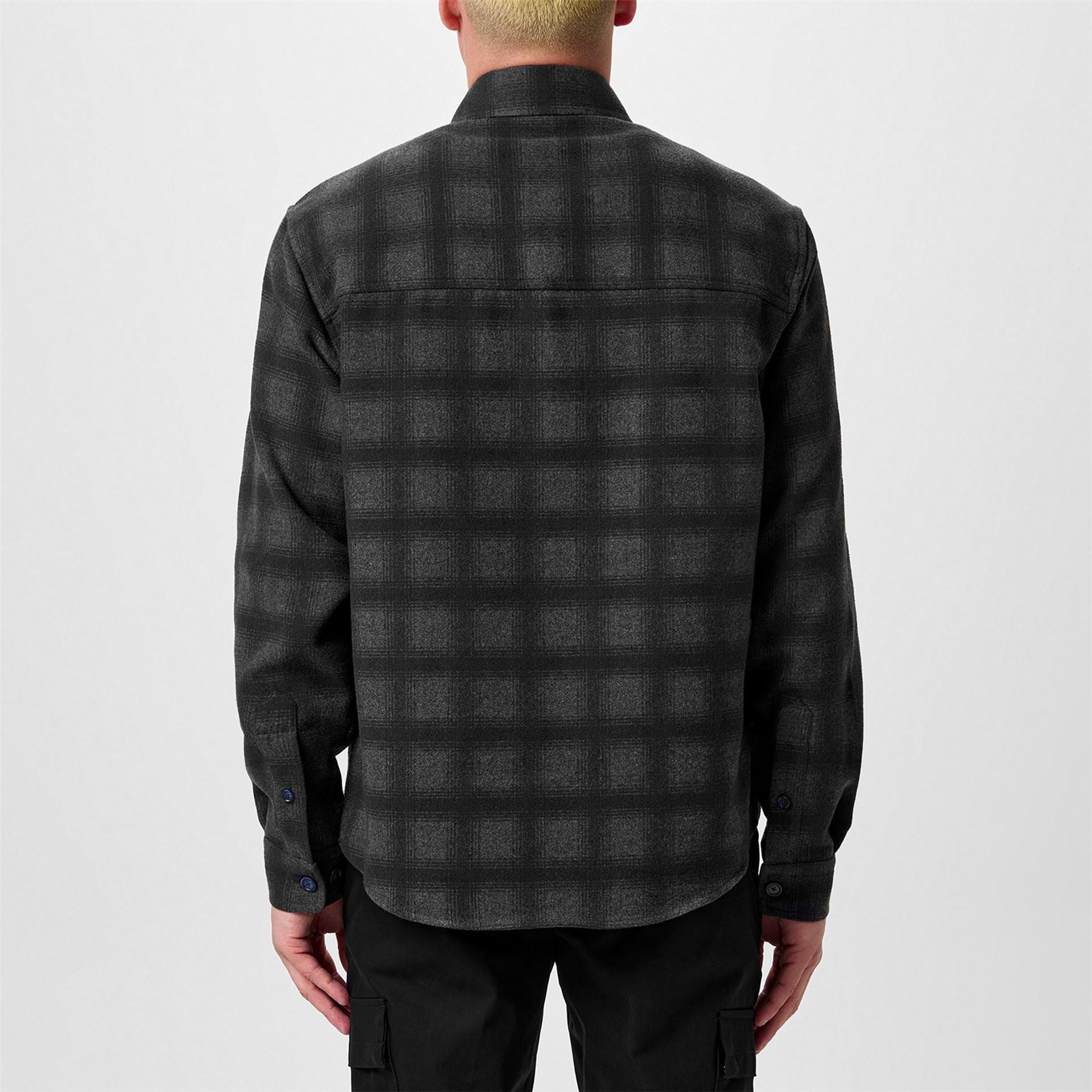 Boss C Owen Flannel Check Long Sleeve Overshirt