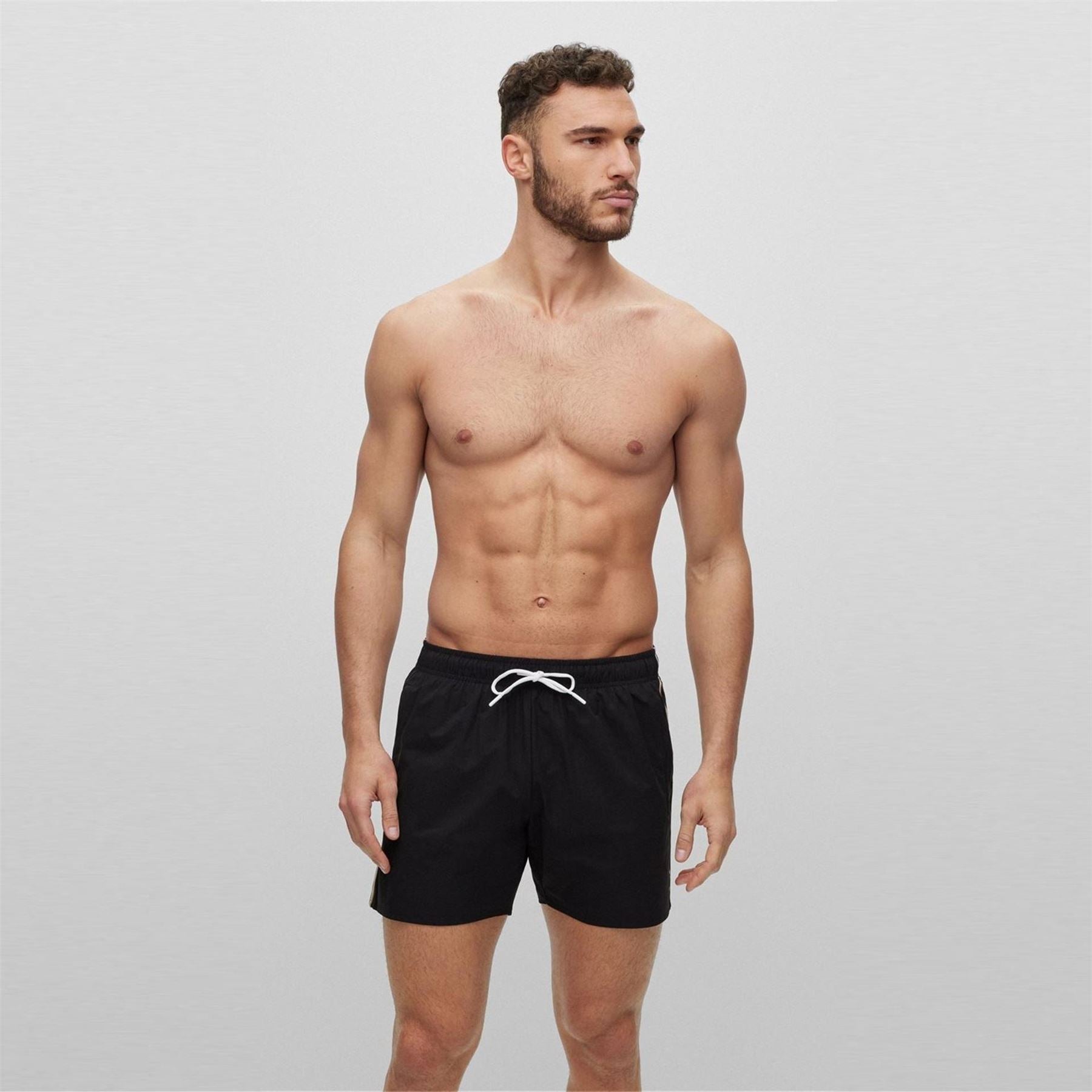 Boss Iconic Quick Drying Twin Slit Pockets Swim Shorts