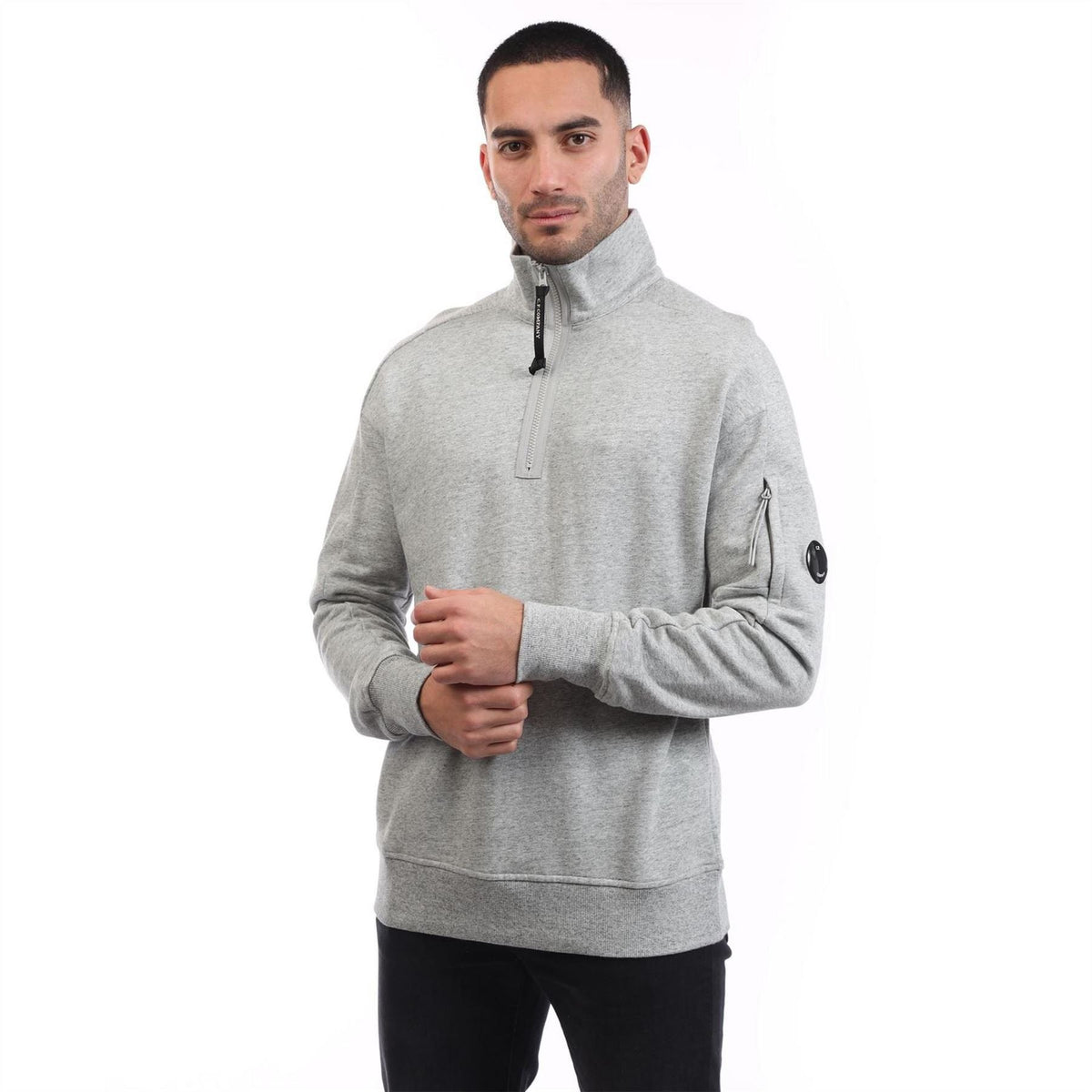 CP Company Raised Fleece Half Zip Sweatshirt