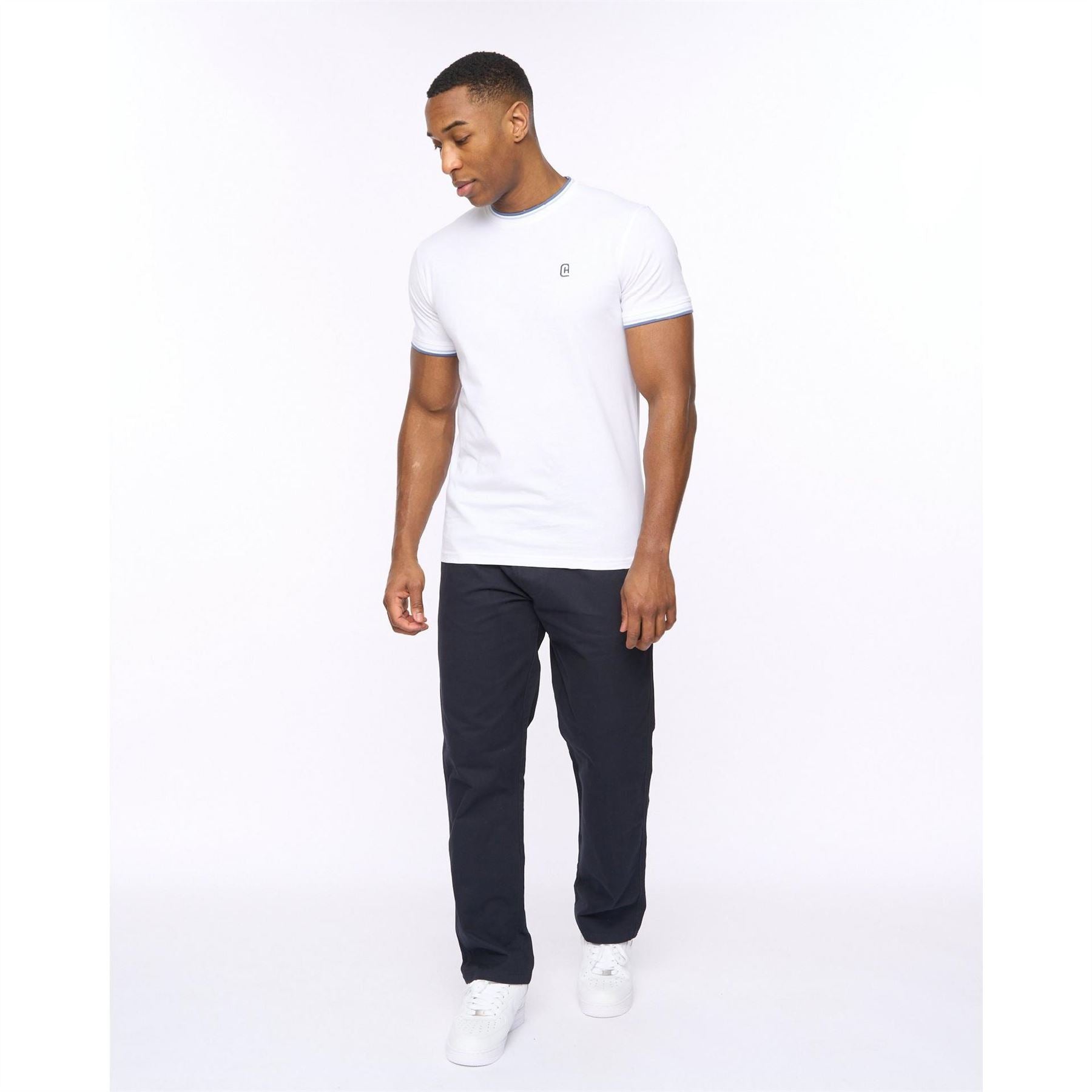 Crosshatch Blansmoore Solid Patterned Straight Trousers