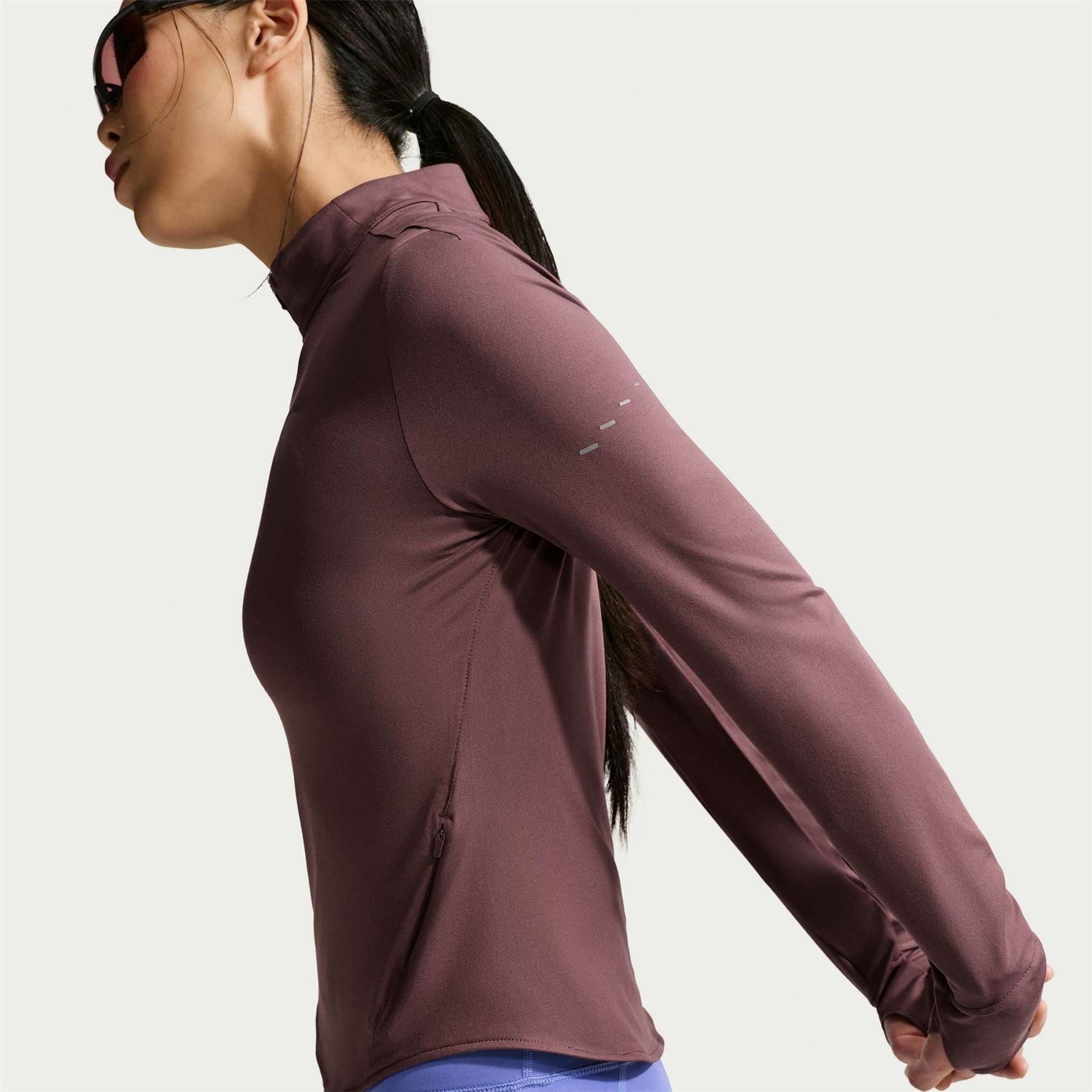 Nike Womens Swift 1 4 Zip Running Top