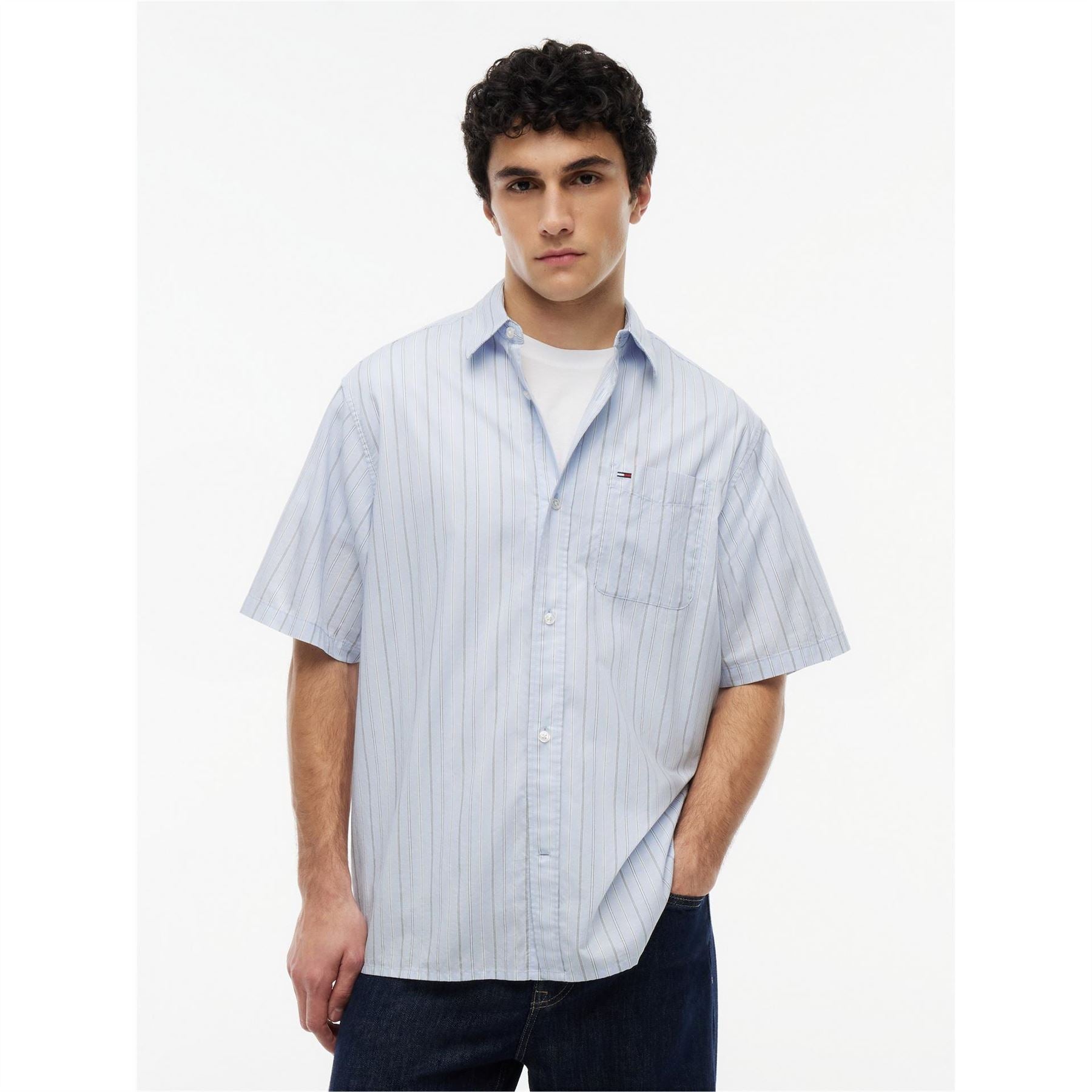 Tommy Jeans Patterned Short Sleeve Shirt