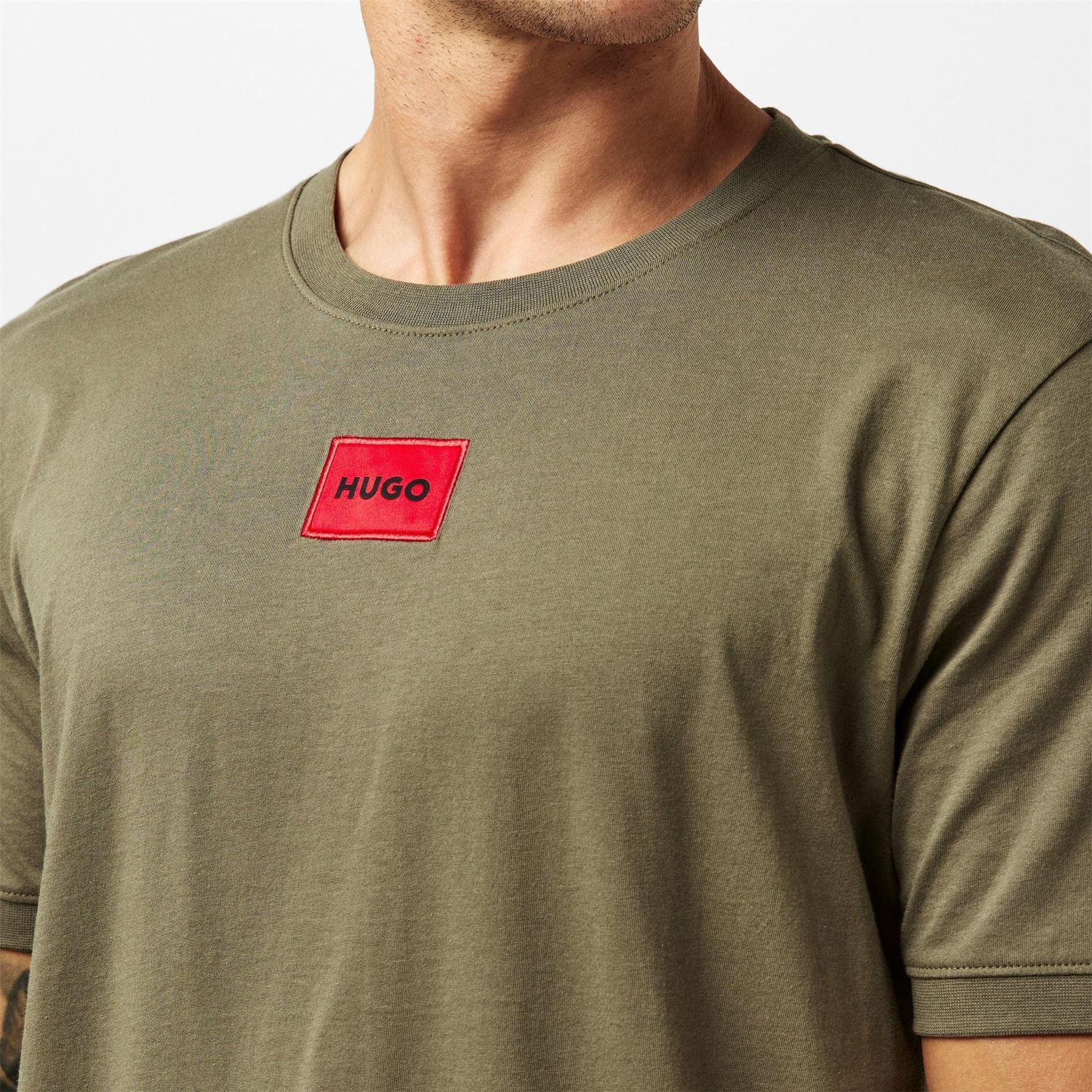 Hugo HUGO Diragolino Contemporary T Shirt with Logo Detail