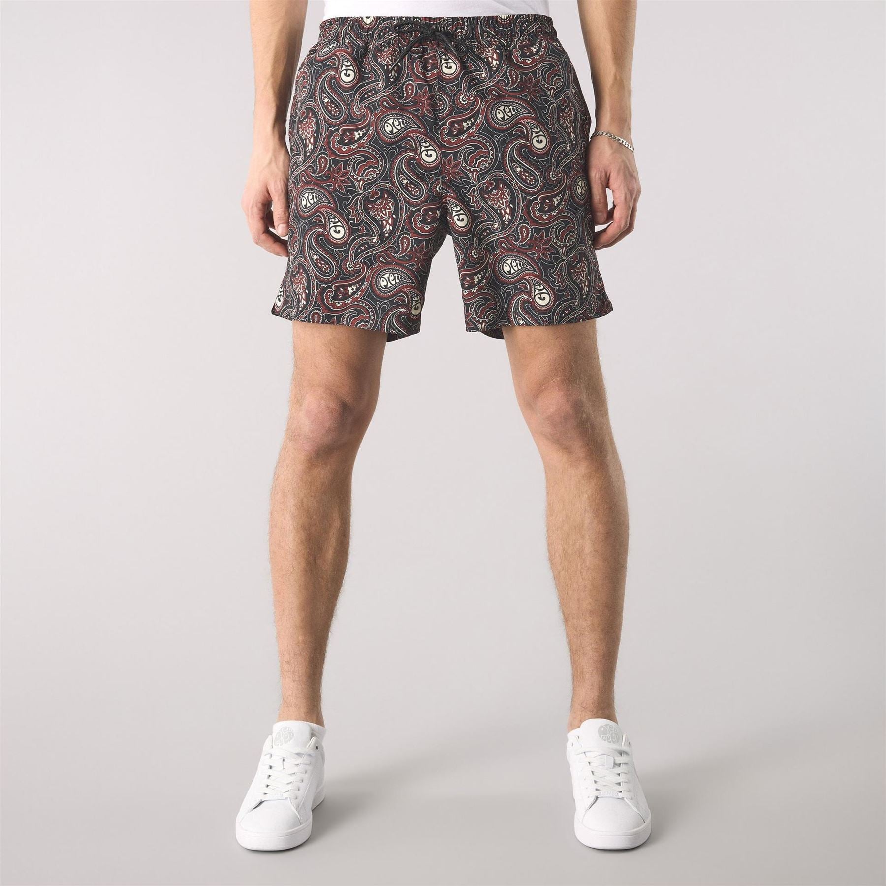 Pretty Green Regular Fit Paisley Swim Shorts
