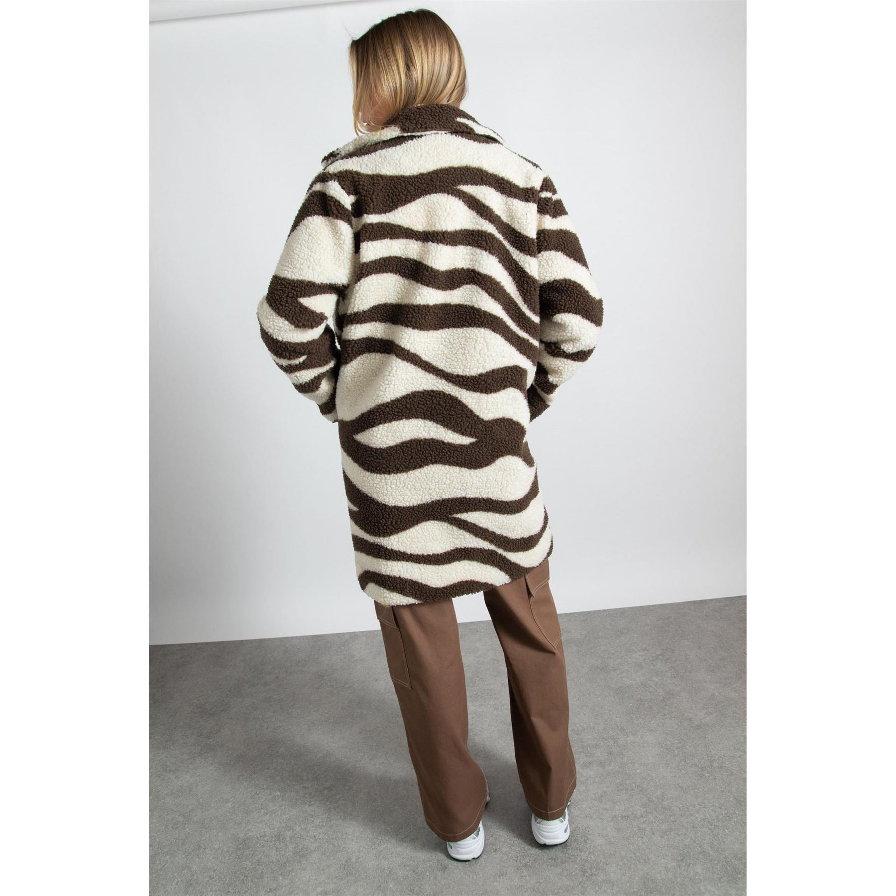 Daisy Street Borg Teddy Long Relaxed Jacket