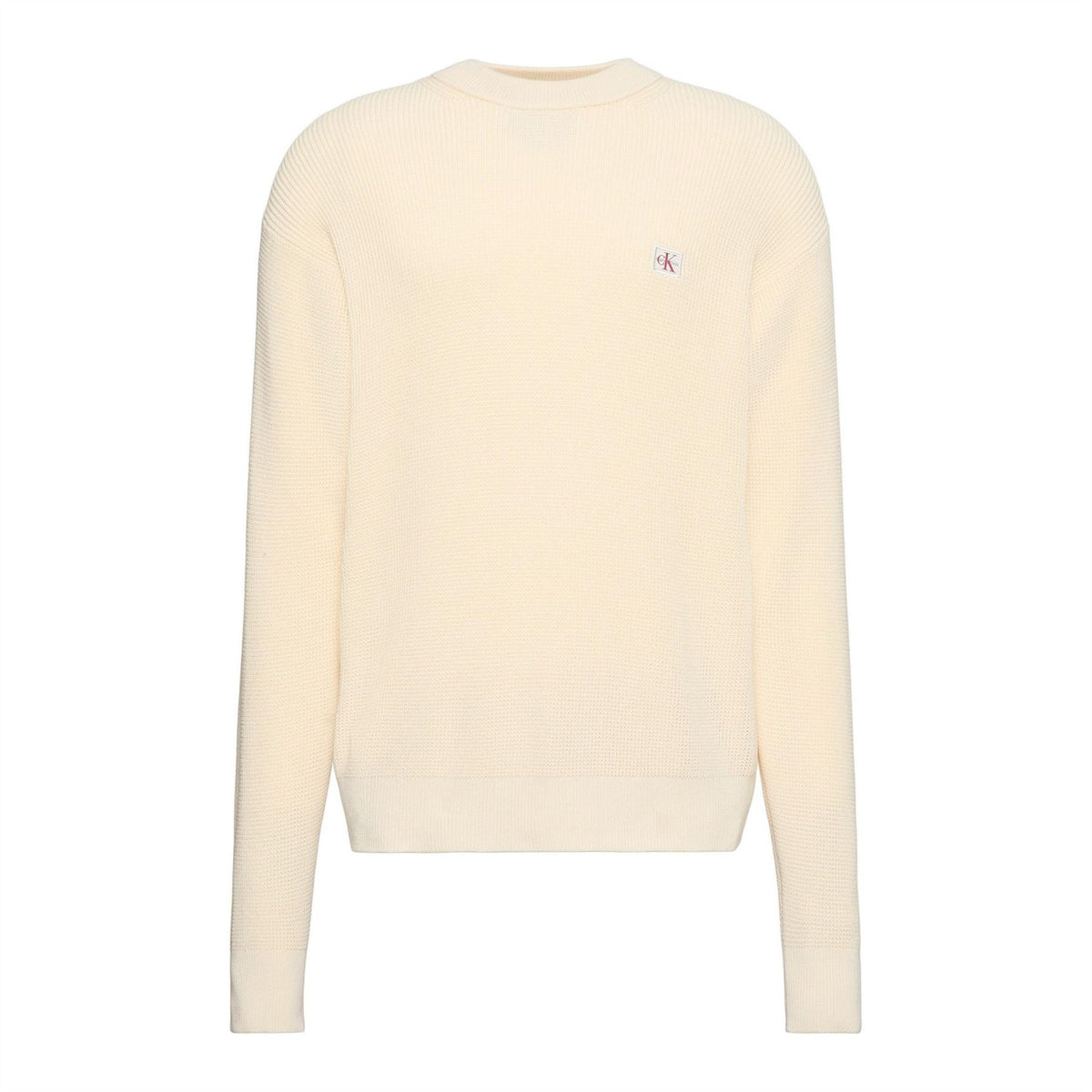 Calvin Klein Jeans Crew Neck Ribbed Collar Long Sleeve Sweater