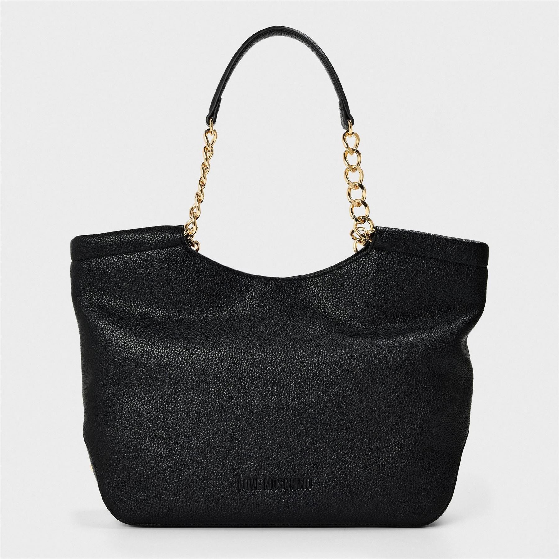 Love Moschino Giant Tote with Chain and Gold Tone Hardware