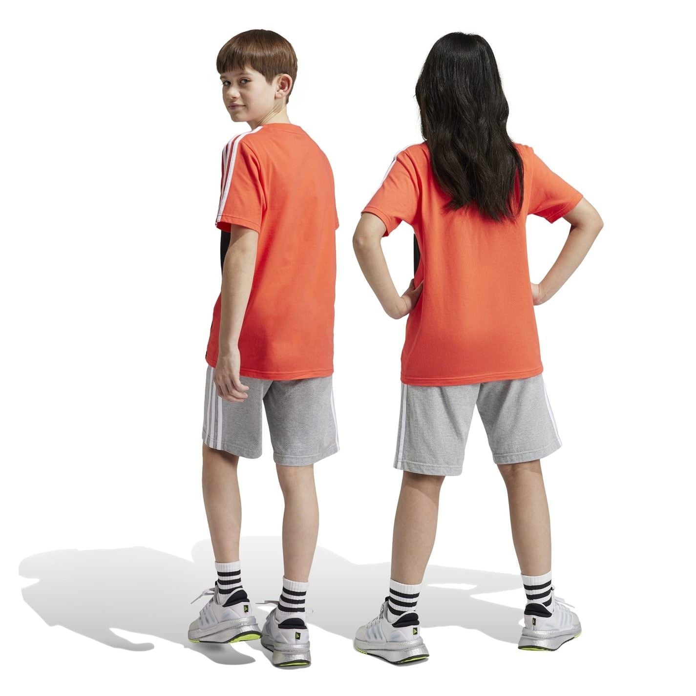 adidas Essentials 3 Stripe Jersey Short Juniors