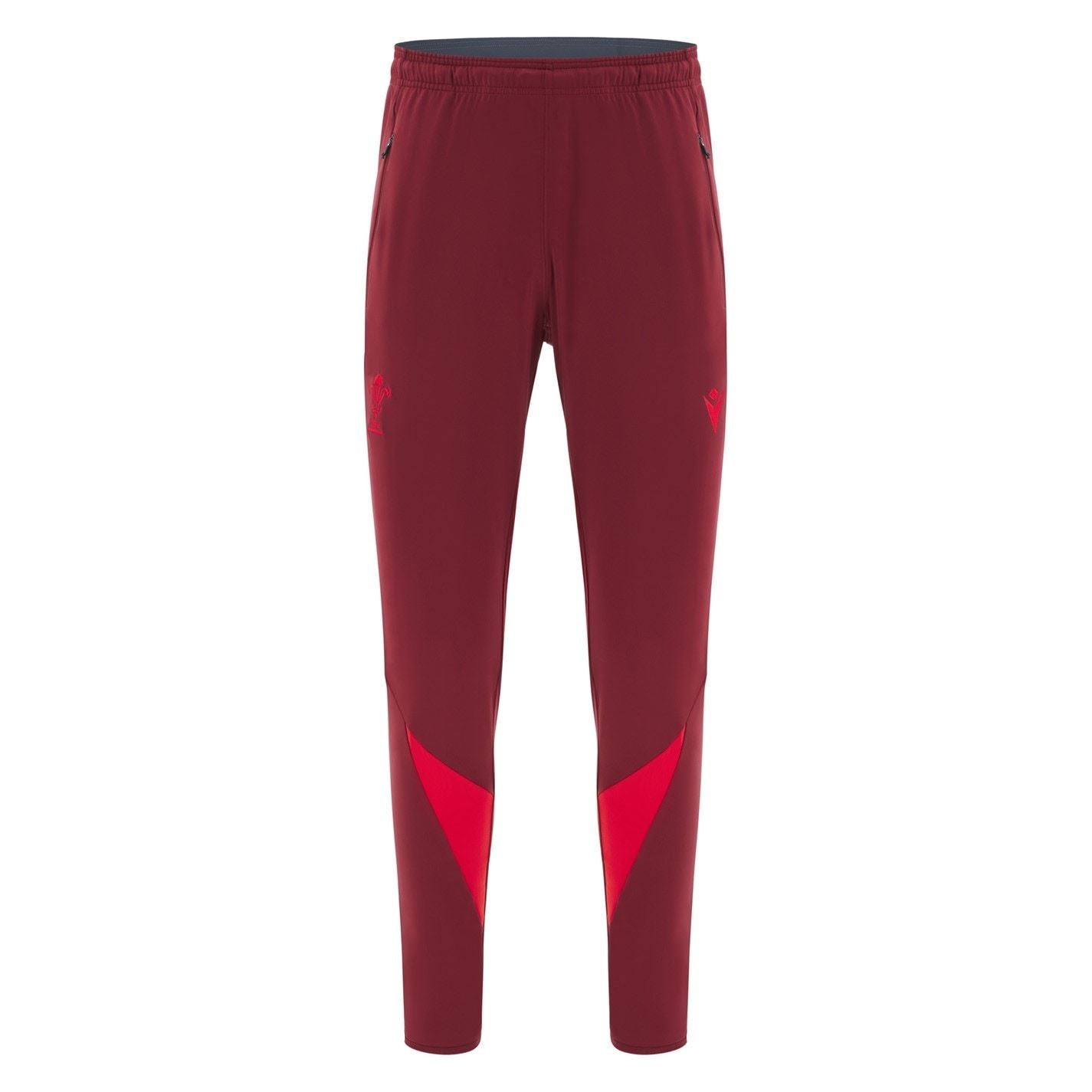 Macron Mens Wales Rugby Tracksuit Bottoms 2025