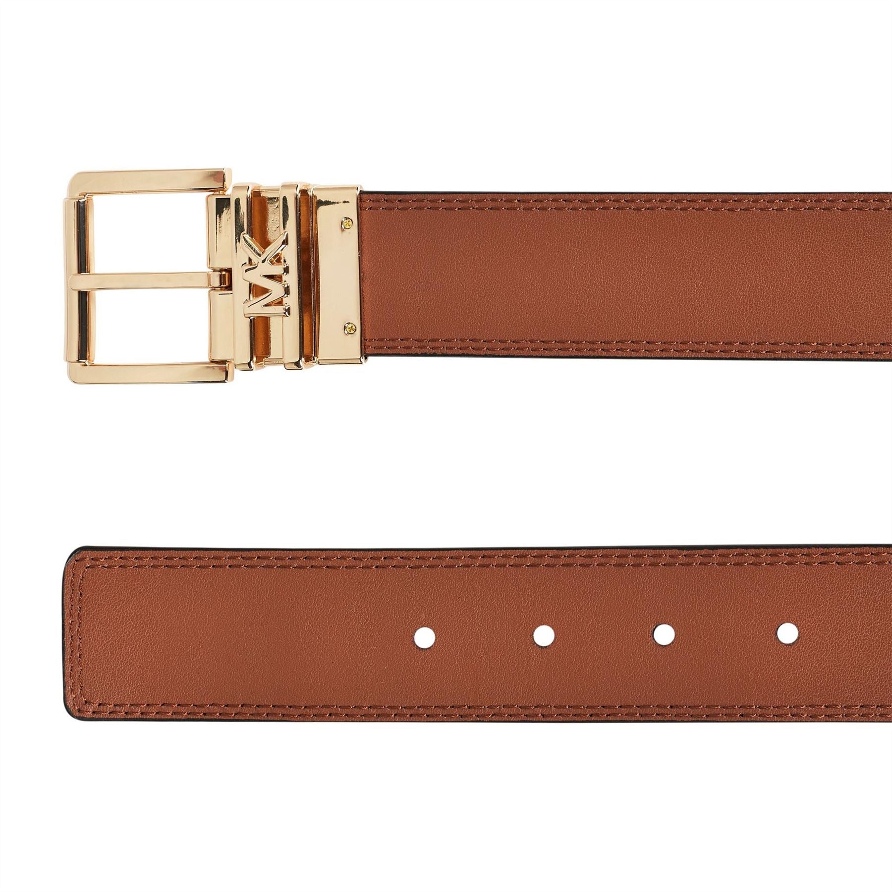 MICHAEL Michael Kors Signature Logo Leather Belt
