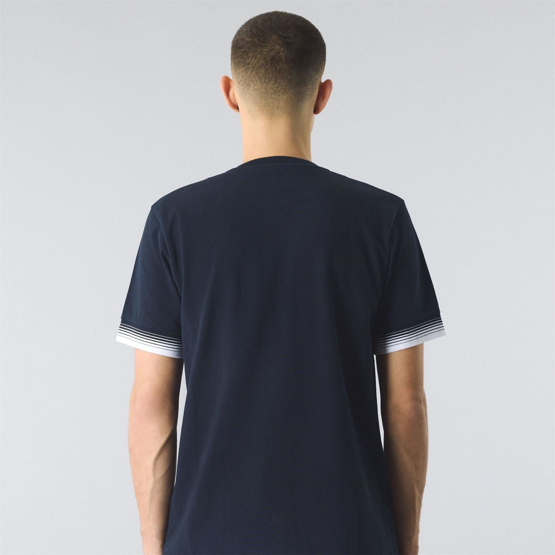 Pretty Green Gradient Grandad Regular Fit T-Shirt