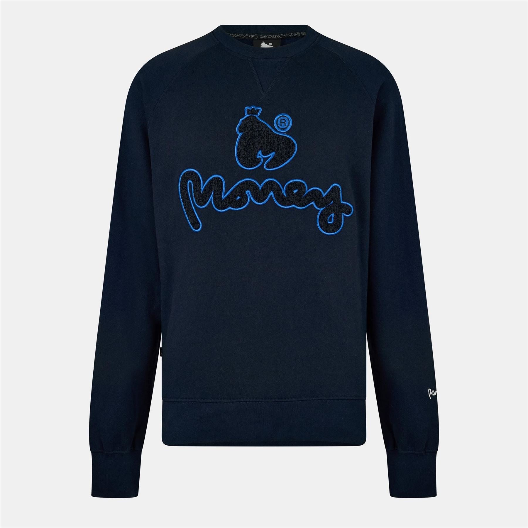 Money Chenille Embroidered Raglan Sleeve Sweatshirt