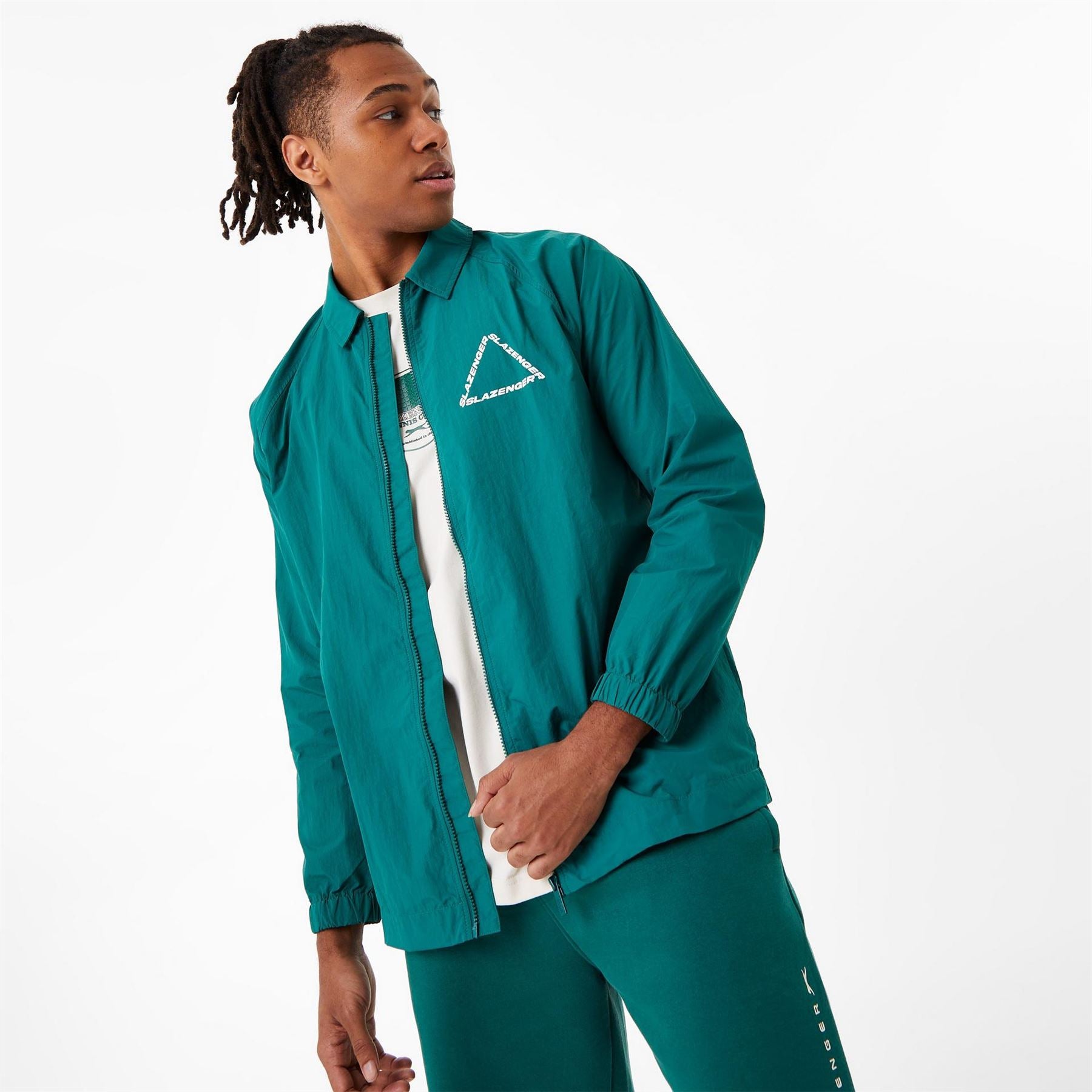 Slazenger Mens Ft. Aitch Zip FronT-Shirt