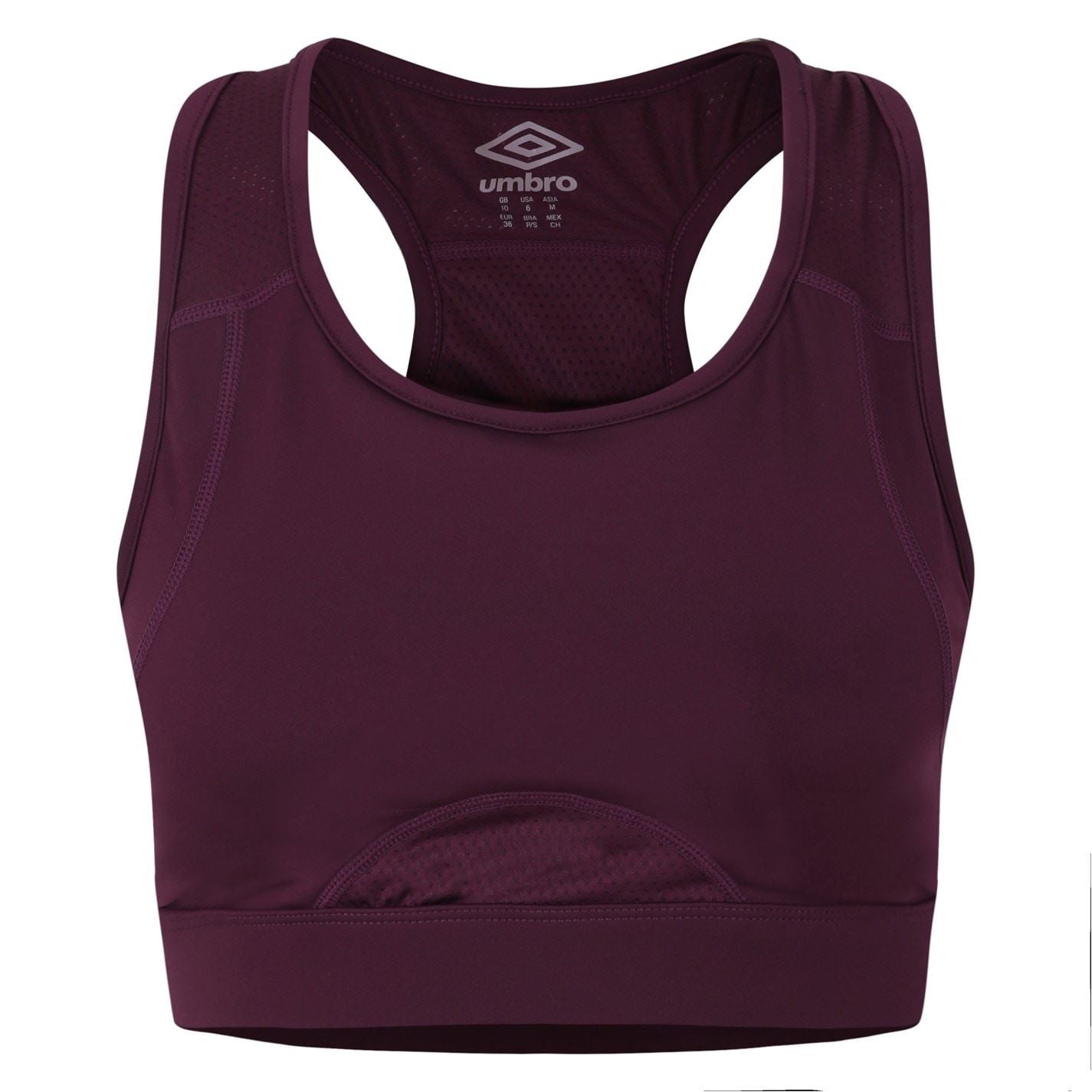Umbro Training Purple Cropped Sports Bra