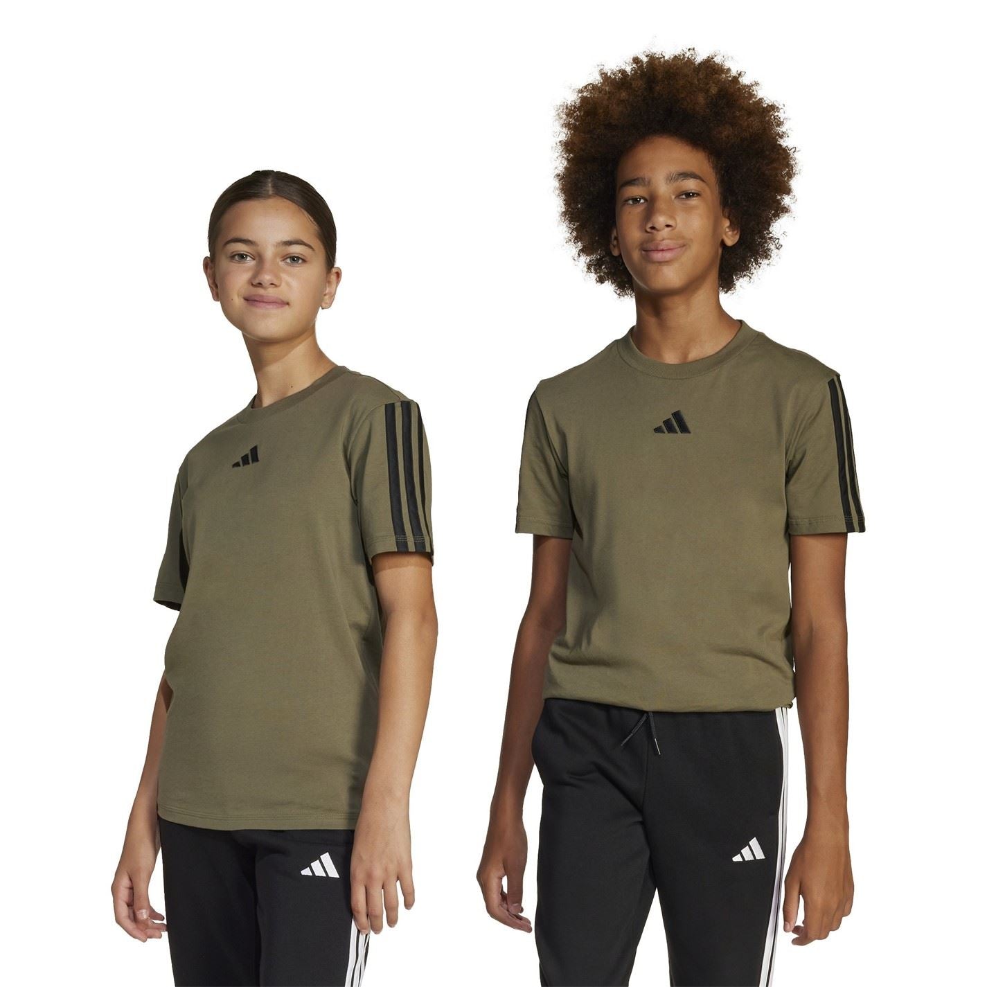 adidas 3 Stripe Essentials T-Shirt Junior