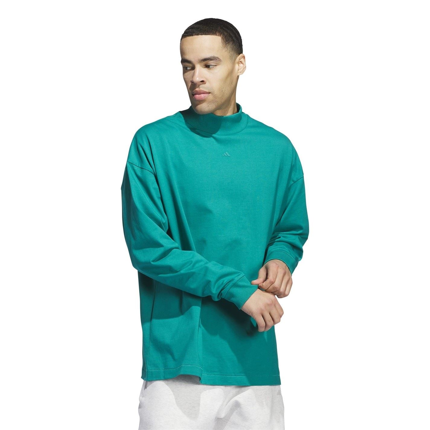 adidas Mens Basketball Long Sleeve Tee T-Shirt