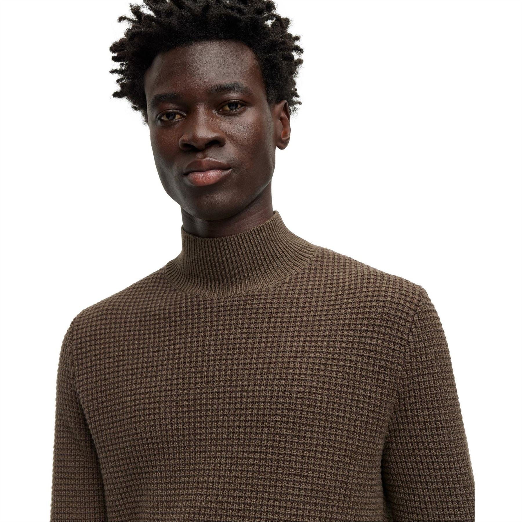 Boss Mock Neck Long Sleeve Regular Fit Sweater