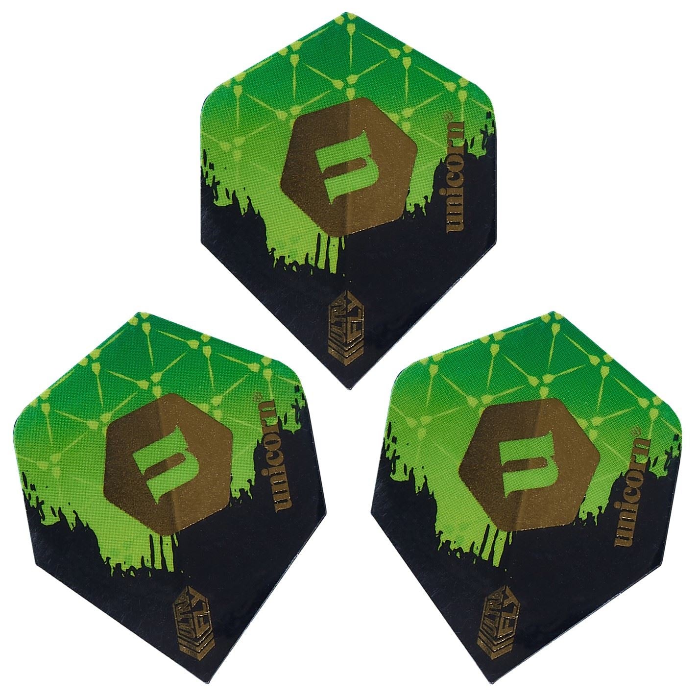 Unicorn Darts Ultrafly Dart Flights  Ultra Durable 100 Micron Polyester  5 Sets   15 Flights  Stunning