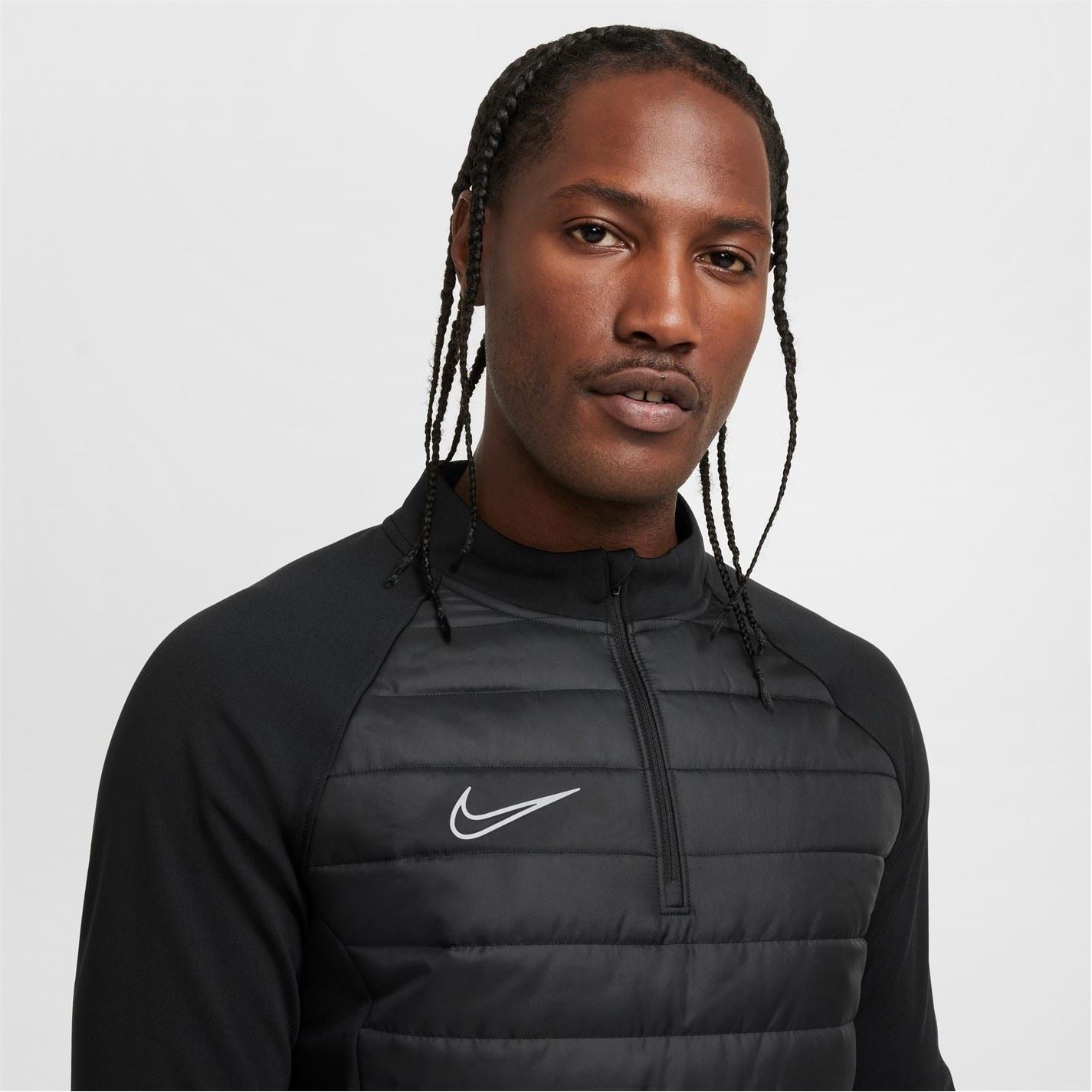Nike Mens Academy Winter Warrior Therma Fit 1 2 Zip Football Top