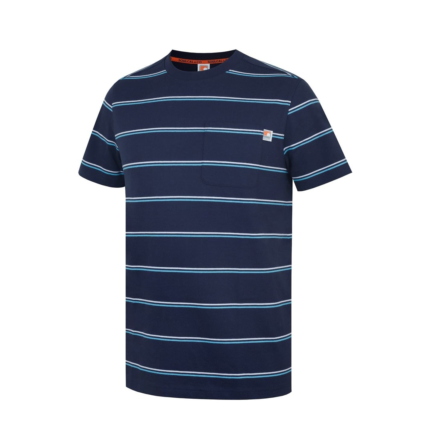 SoulCal Regular Fit Stripe Crew Neck T-Shirt