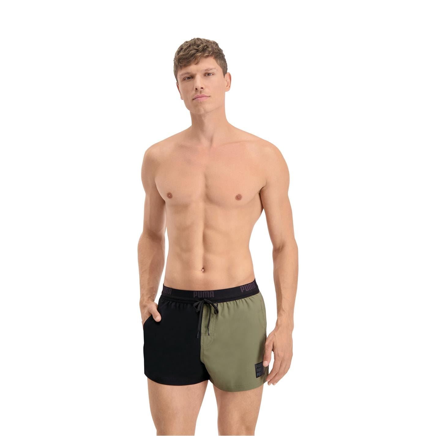 Puma Regular Fit Color Block Swim Shorts