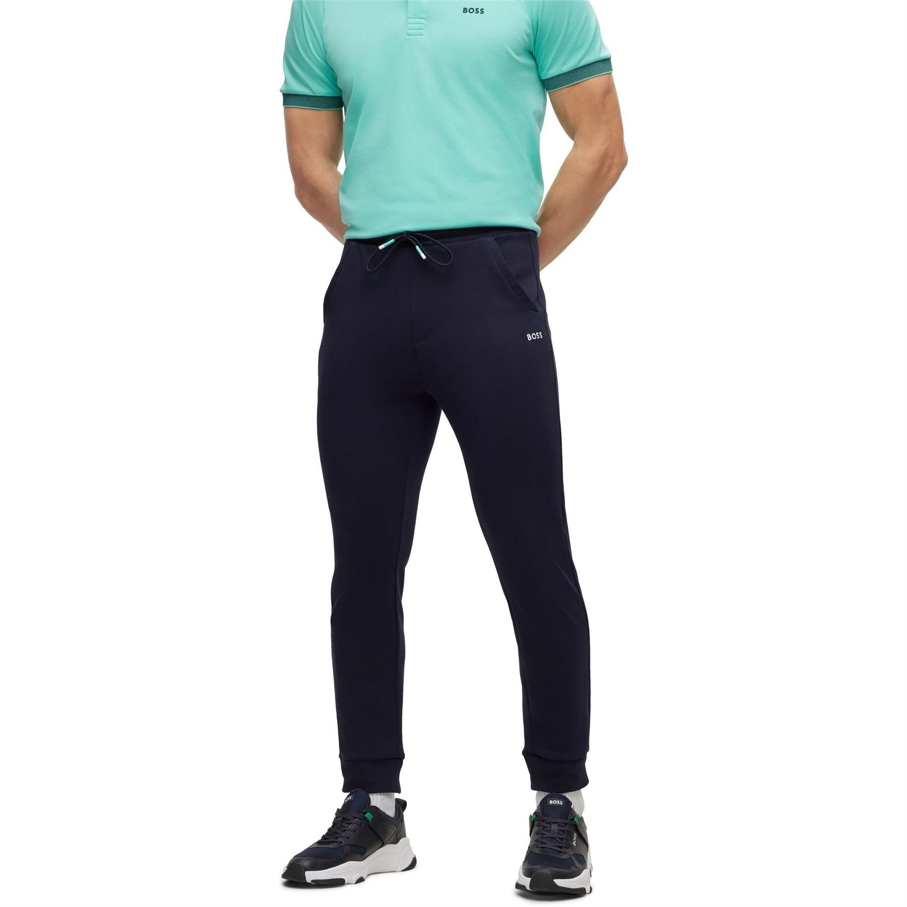 Boss Hadiko Solid Patterned Slim Joggers