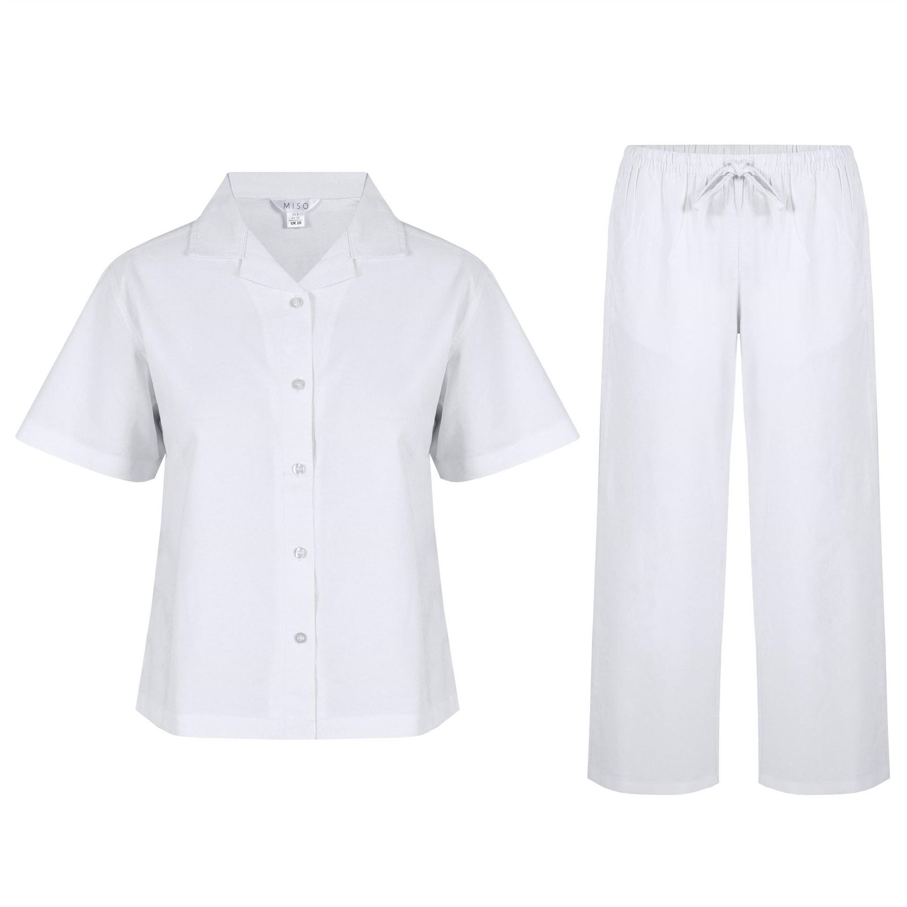 Miso Collared Neck Short Sleeve Shirt Casual Set