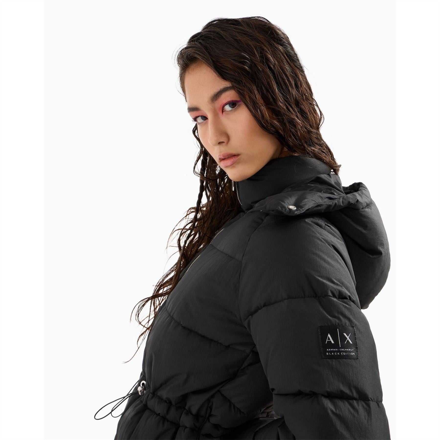 Armani Exchange Exchange Hooded Regular Fit Caban Coat