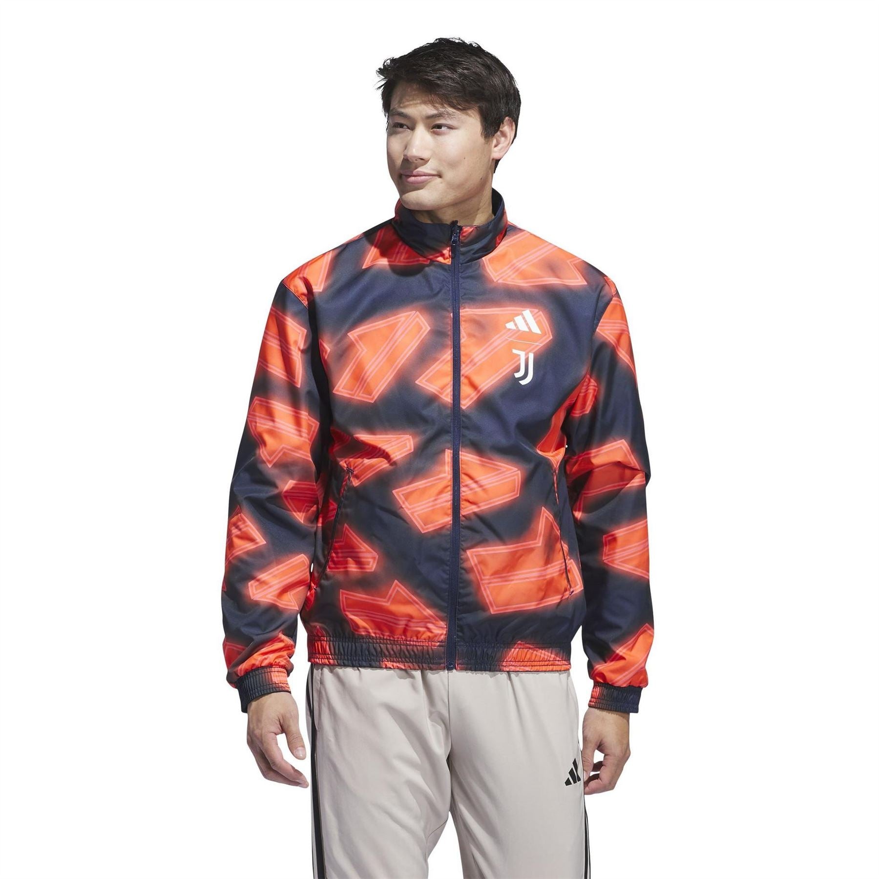 adidas Juventus Reversible Anthem Long Sleeve Licensed Rain Anorak