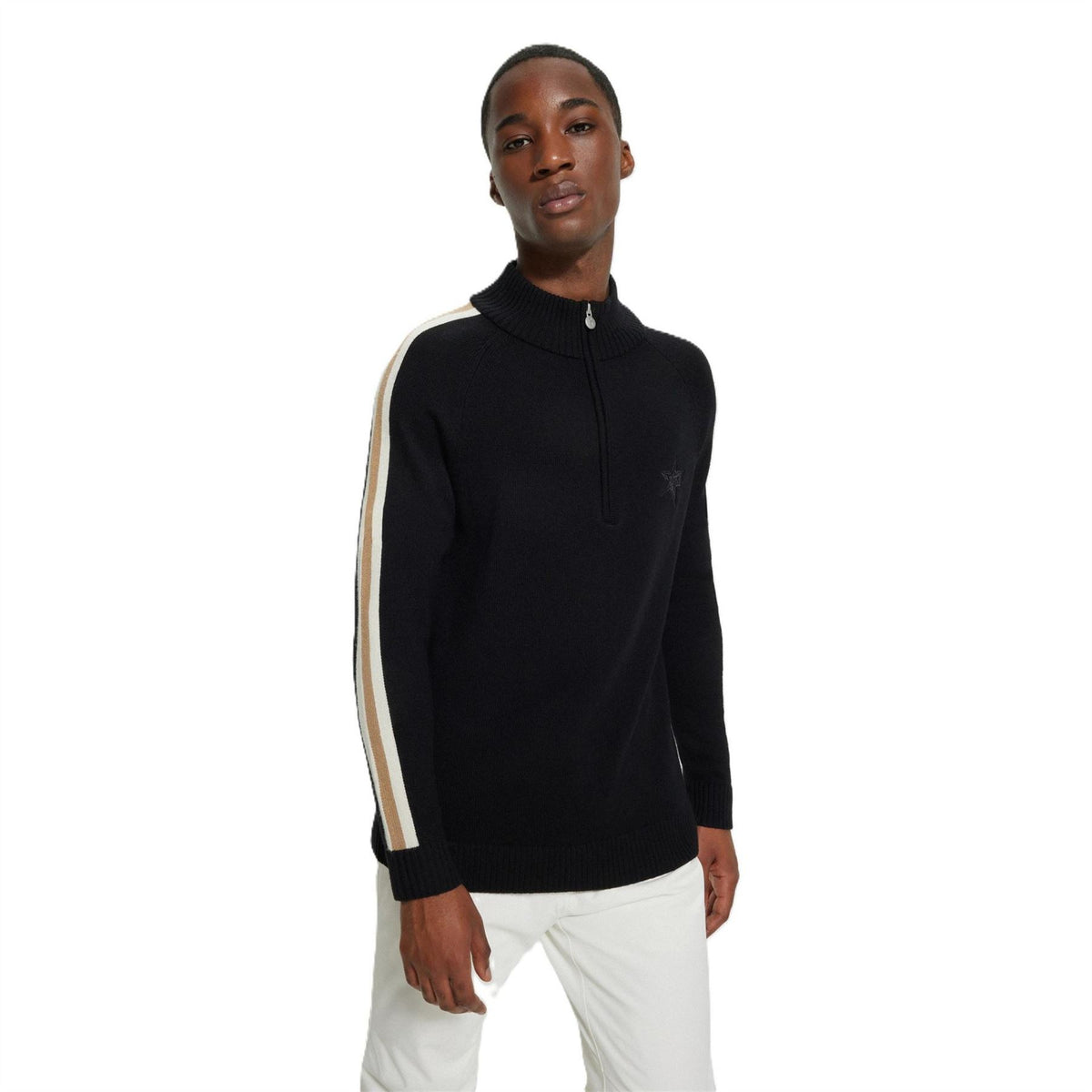 Boss Zip Neck Raglan Sleeve Sweater