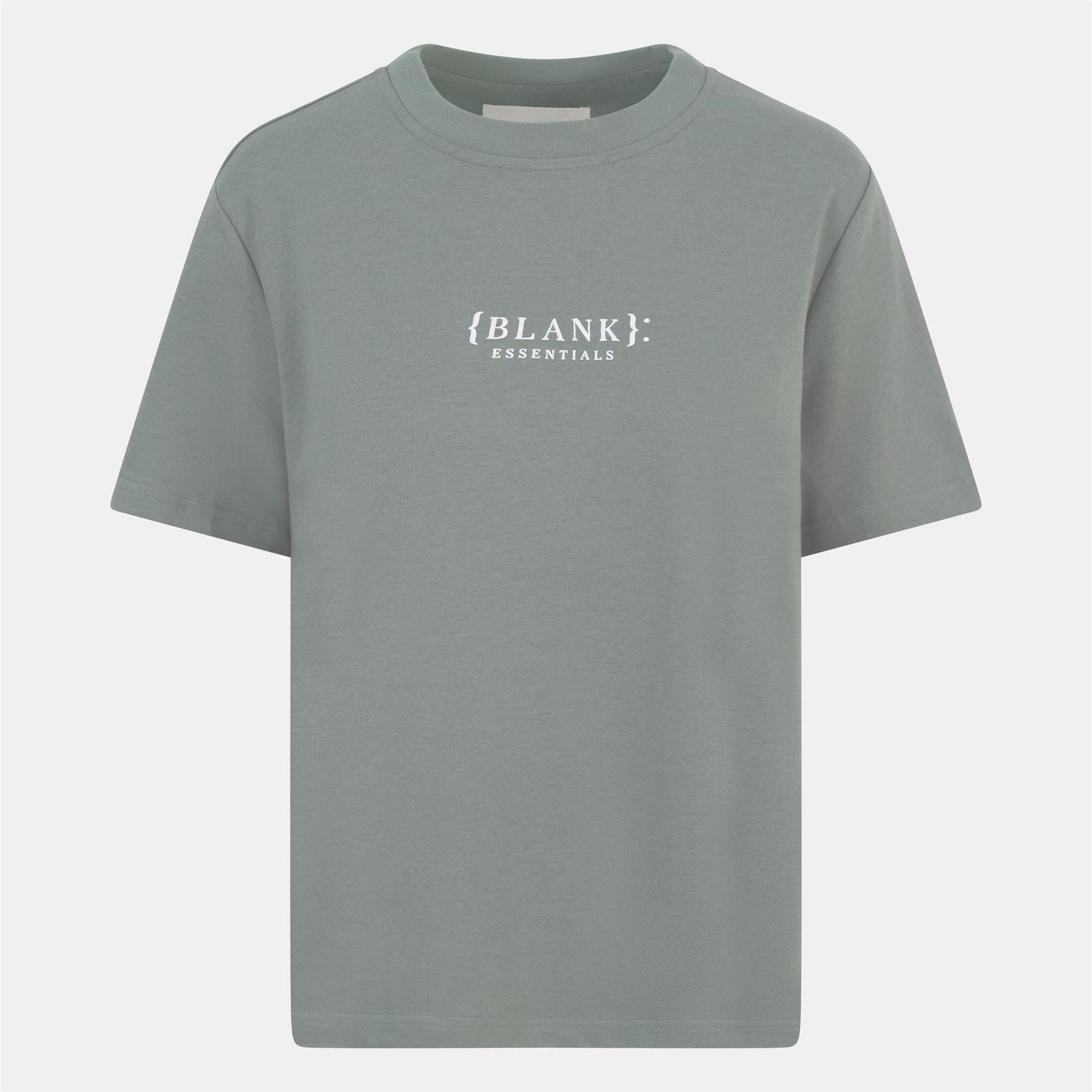 Blank Essentials Embroidered Text Graphic Crew Neck Short Sleeve Boyfriend T-Shirt