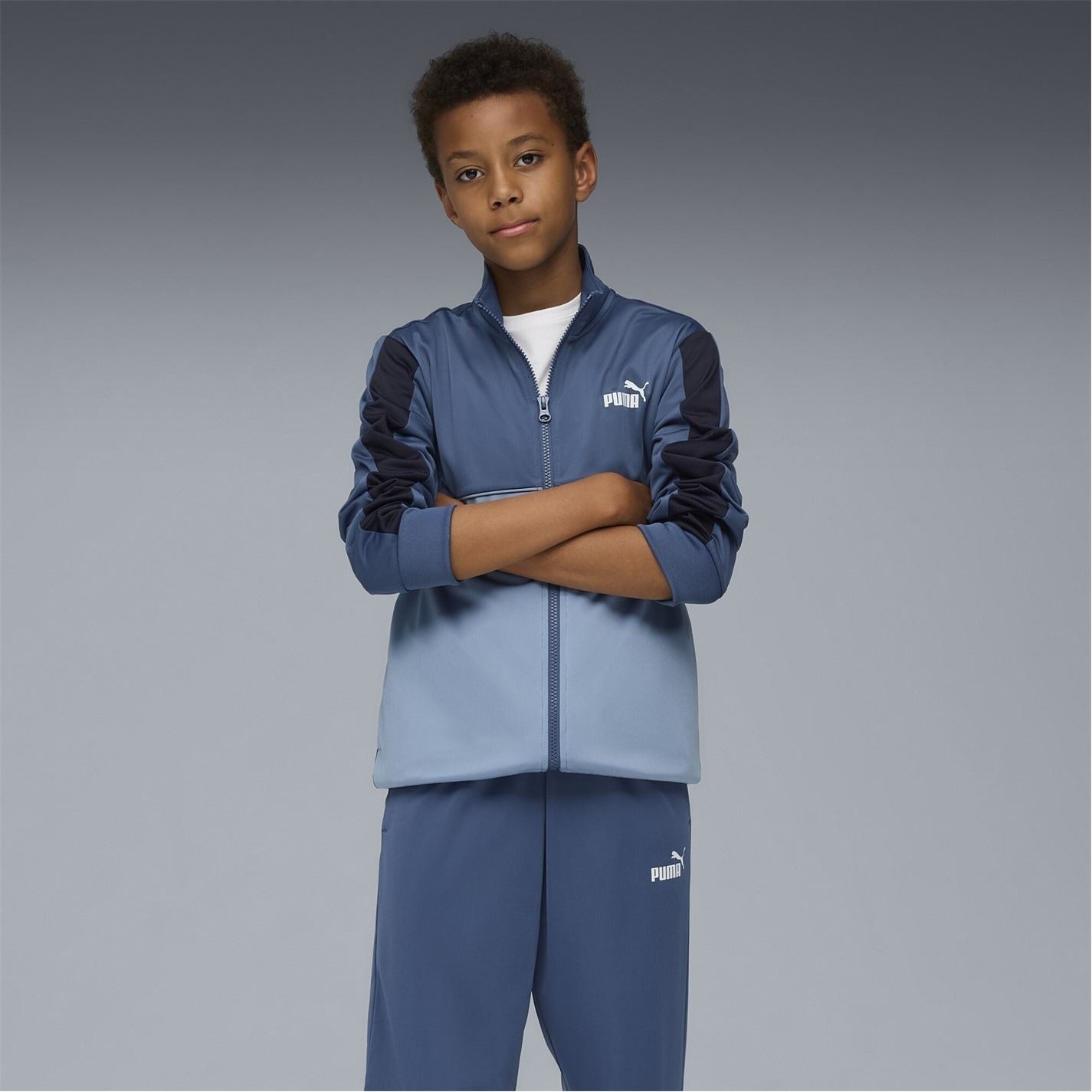 Puma Colour Block Poly Tracksuit Junior