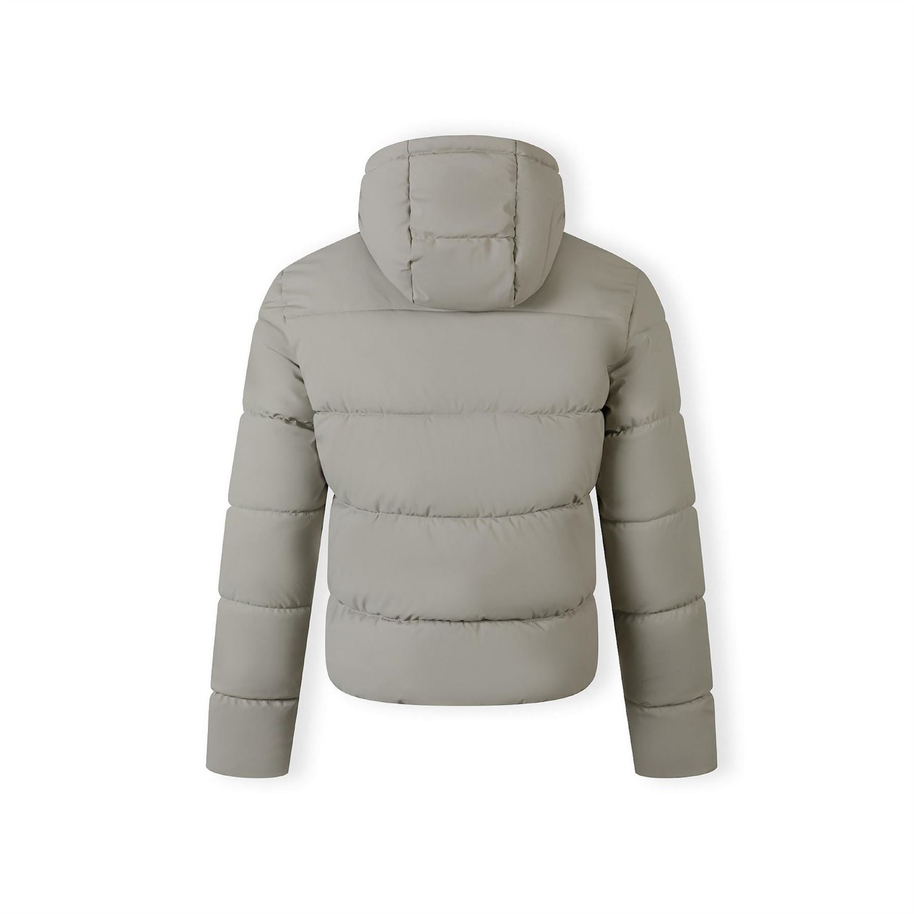 Minoti Pu Jacket With Hood And Zip Pockets Grey