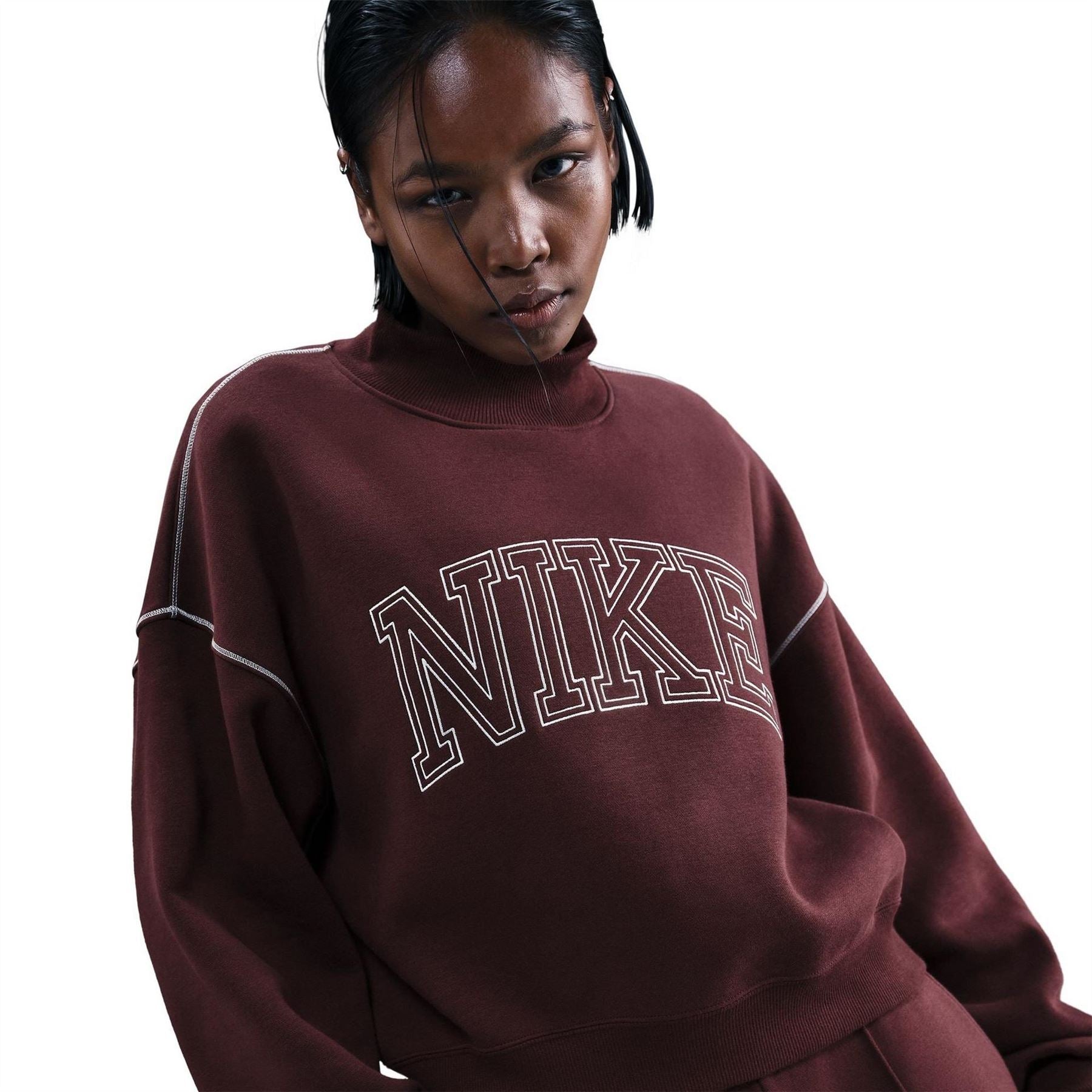Nike Speed Mock Neck High Collar Long Sleeve Sweatshirt