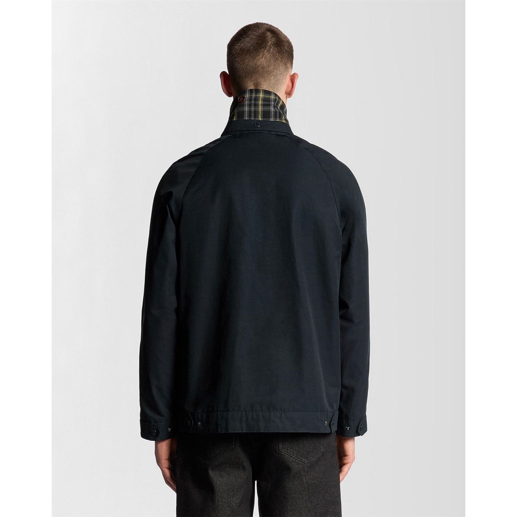 Lyle and Scott Tartan Lined Water Resistant Harrington Jacket