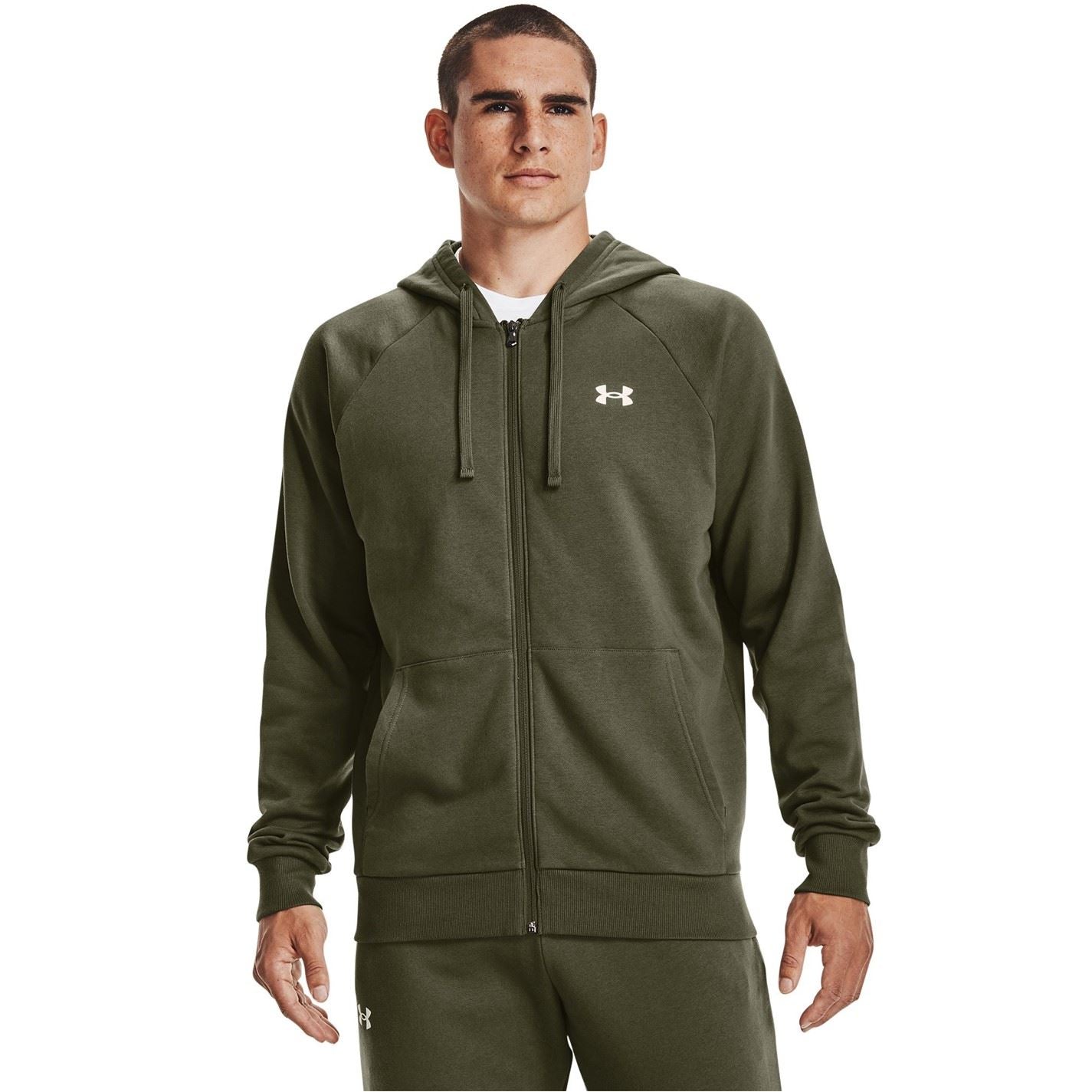 Under Armour Mens Armour Ua Rival Fleece Full Zip Hoodie