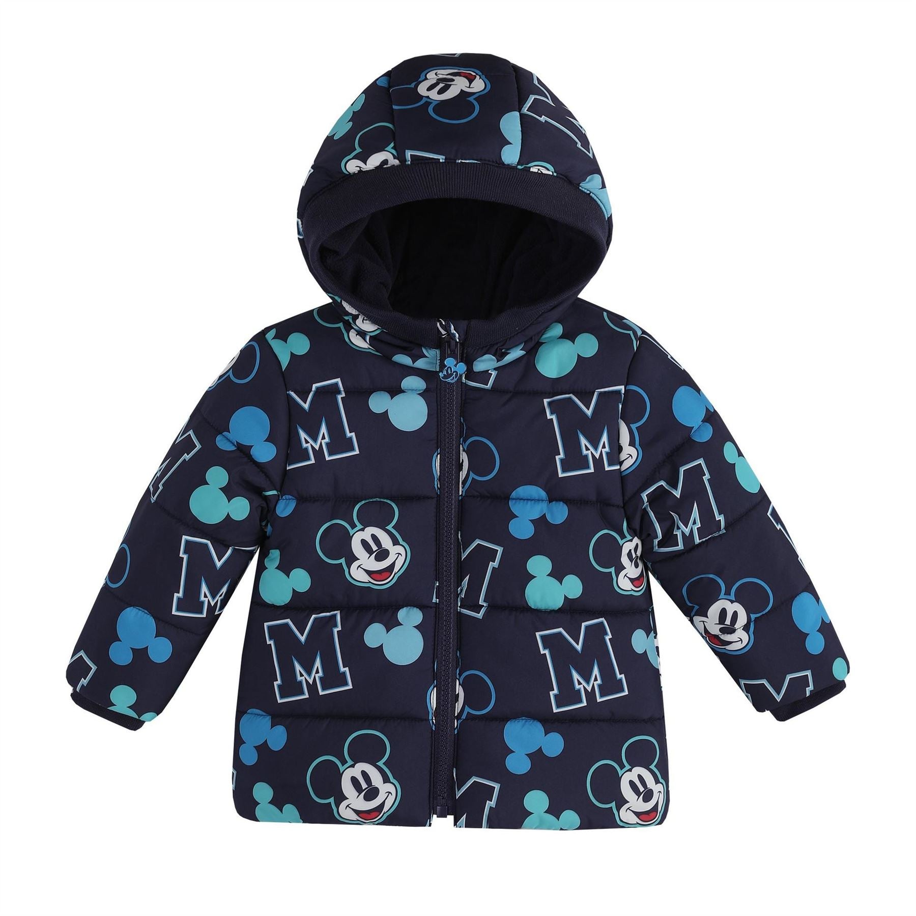 Character  Hooded Long Sleeve Short Puffer Jacket
