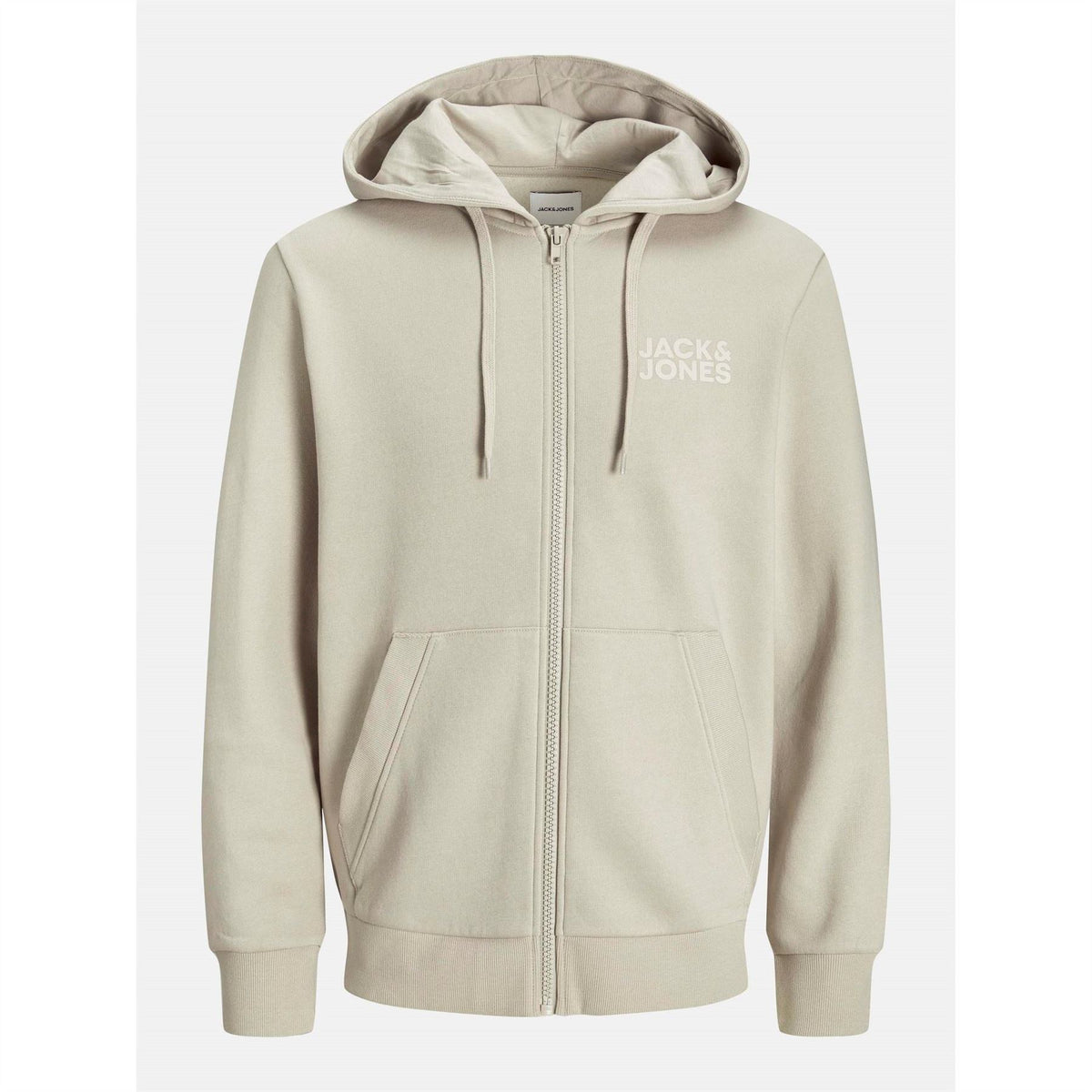 Jack and Jones Mens Corp Logo Sweat Zip Hood