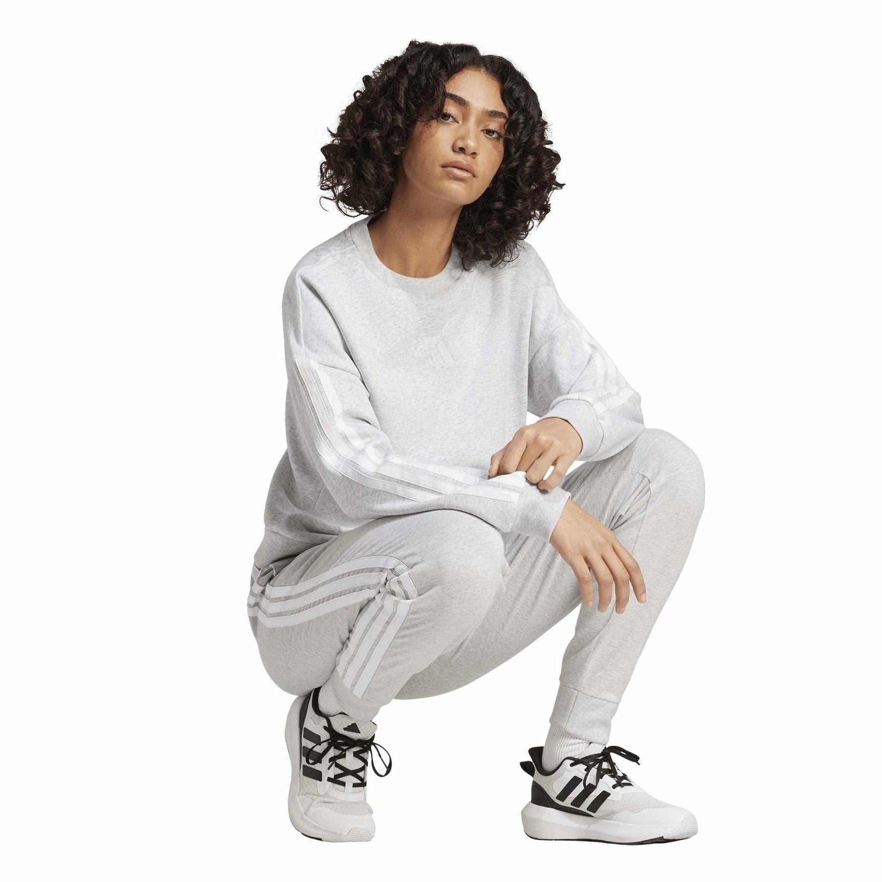 adidas Womens Studio Lounge 3 Stripes Sweatshirt