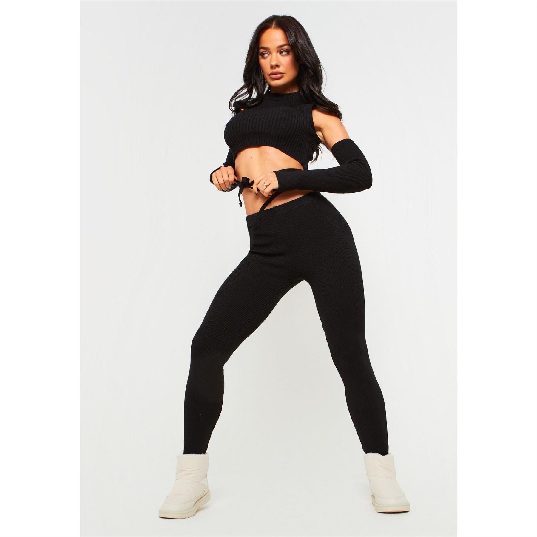 Missy Empire Waist Knit Leggings